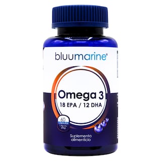 Foto 1 | Bluumarine Omega 3 Con 18% Epa Y 12% Dha, Suplemento Alimenticio, 60 Cápsulas, Apoyo Cardiovascular, Cerebral Y Ocular
