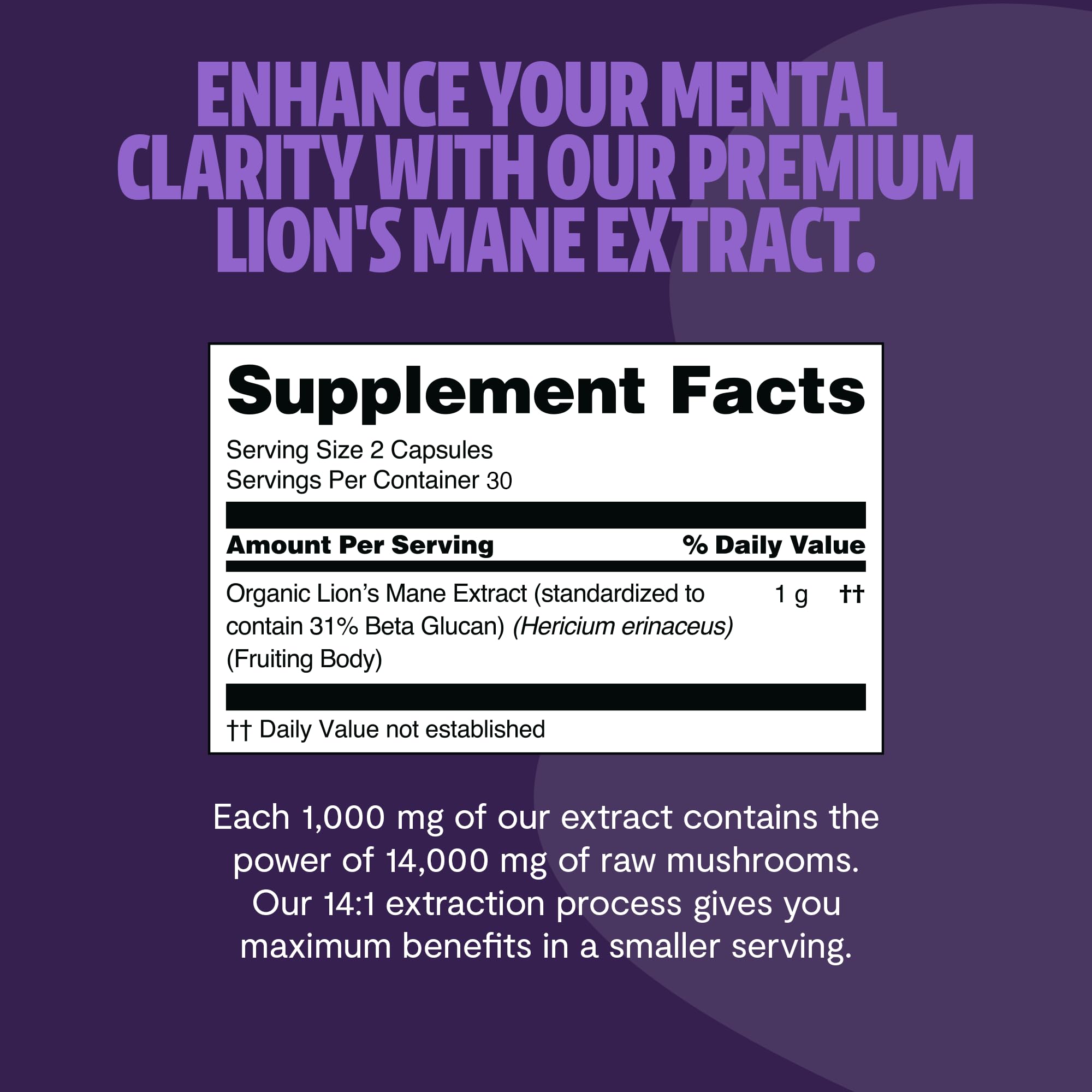 Foto 4 pulgar | Suplemento Freshcap Lions Mane De 14.000 Mg Para Memory 60 Cápsulas - Venta Internacional.