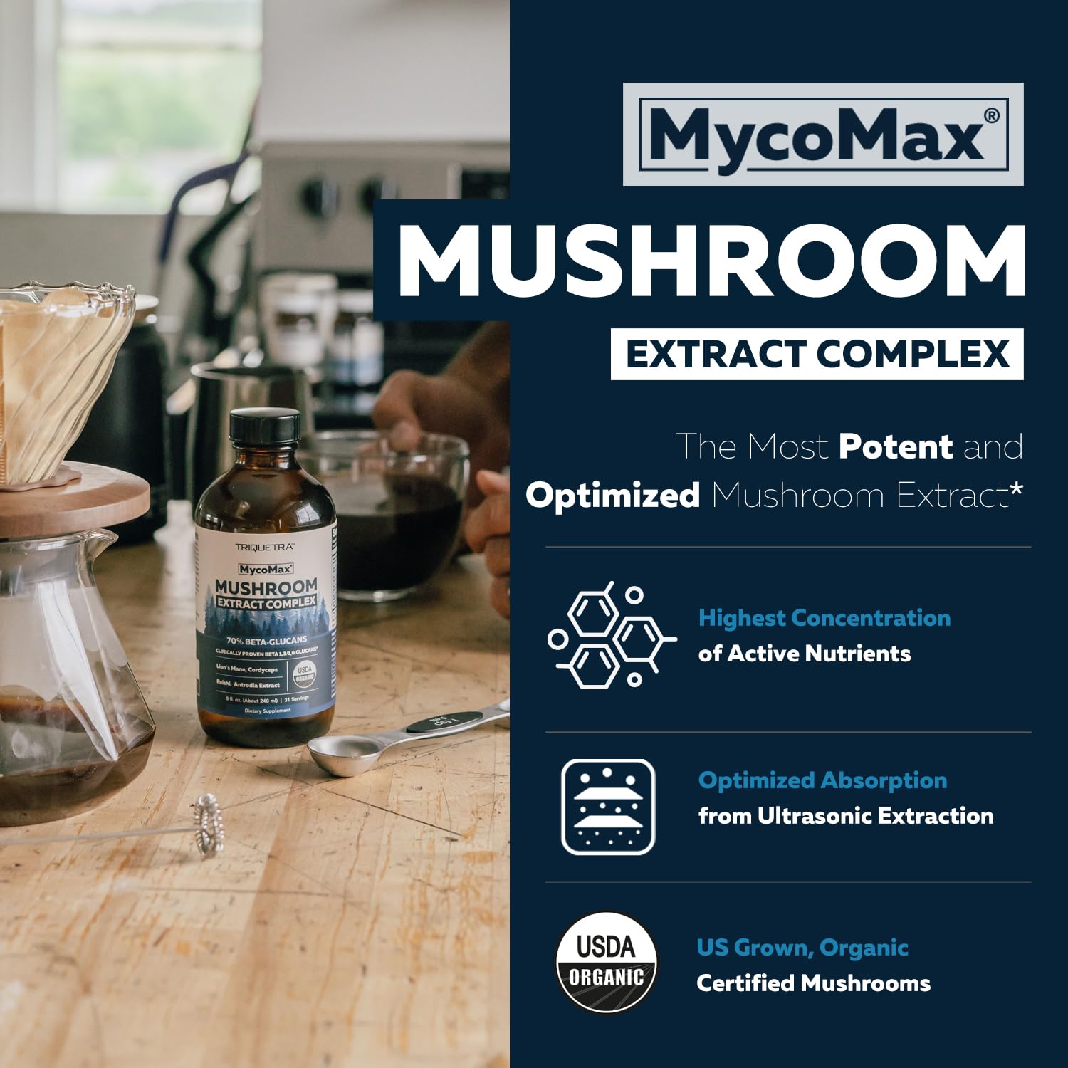 Foto 3 pulgar | Suplemento Triquetra Health Mycomax Hongos Complex 240 Ml - Venta Internacional.