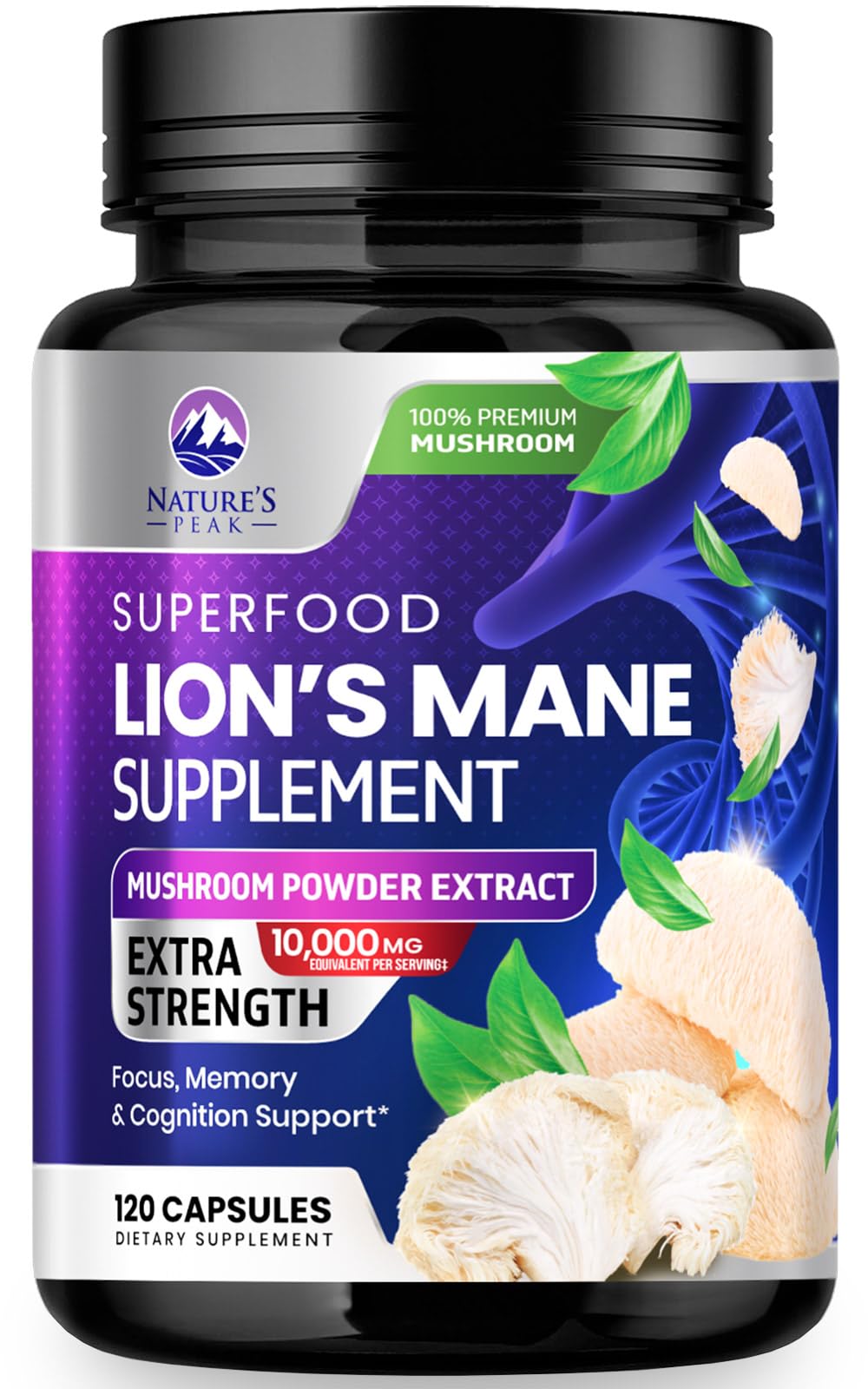 Foto 2 pulgar | Suplemento Lions Mane Mushroom 10,000 Mg 120 Cápsulas - Venta Internacional.