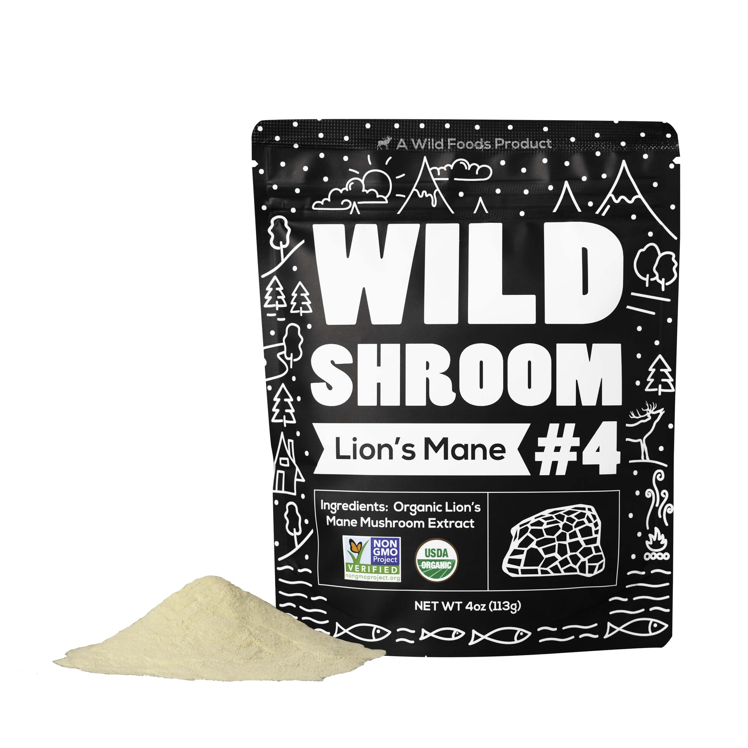 Foto 1 | Suplemento De Extracto En Polvo De Melena De León De Wild Foods 10:1 113 G - Venta Internacional.
