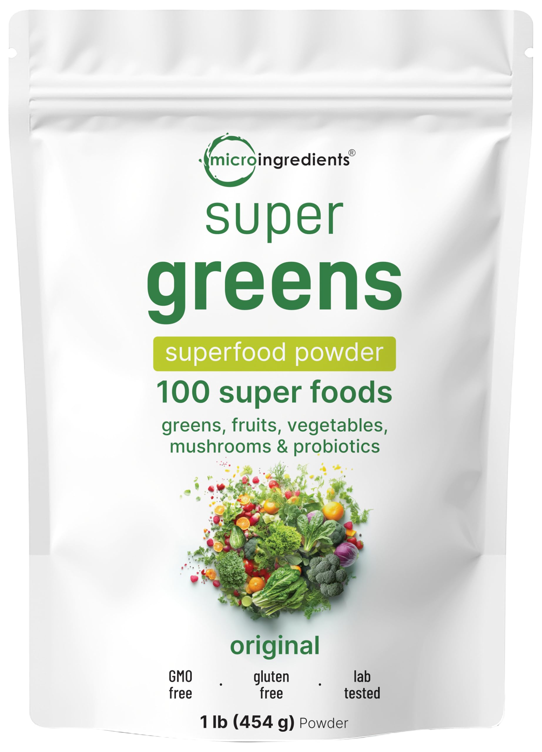 Foto 2 pulgar | Suplemento Con Microingredientes: Super Greens Powder, 454 G - Venta Internacional.