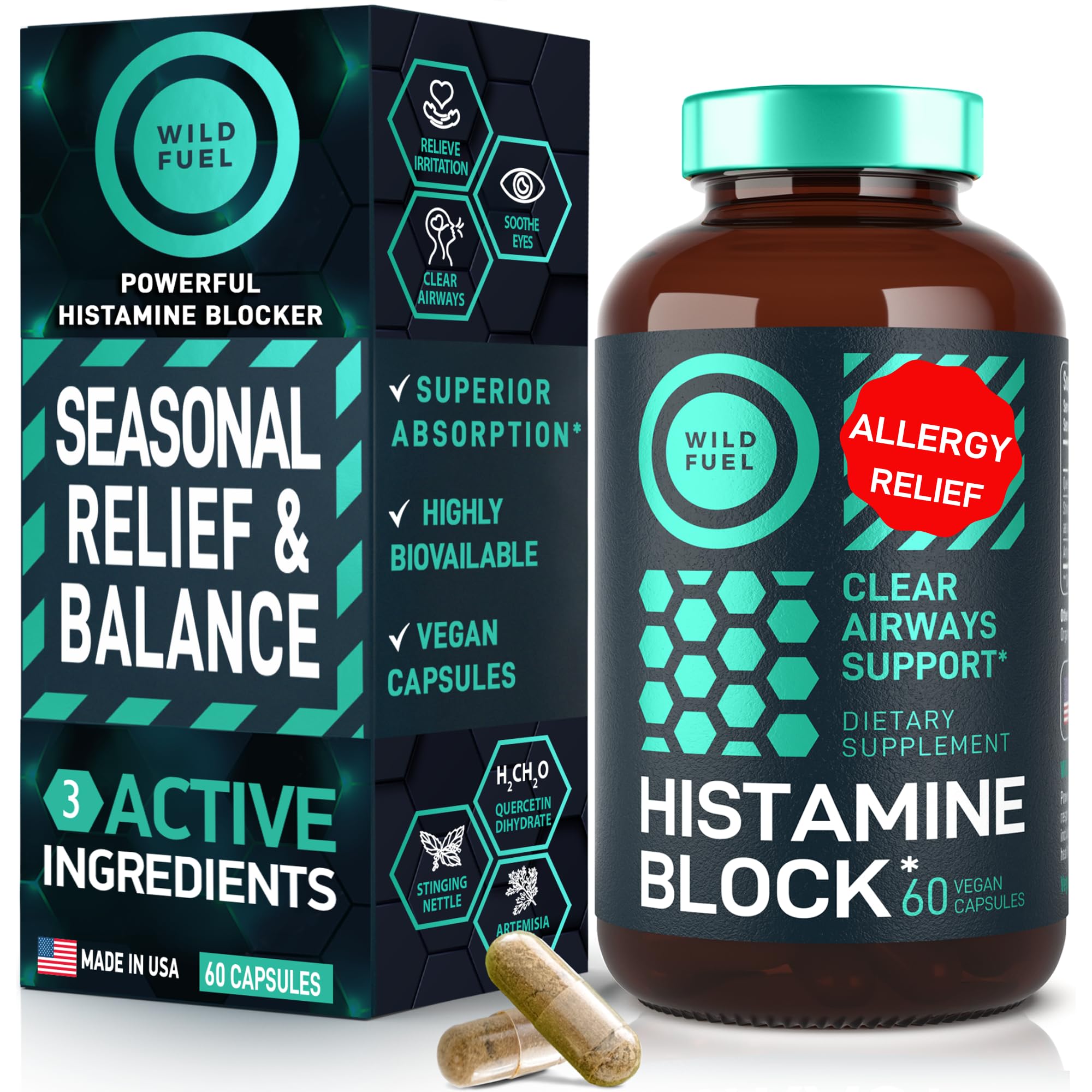 Foto 1 | Suplemento Wild Fuel Seasonal Relief & Balance de 60 Cápsulas-Venta Internacional