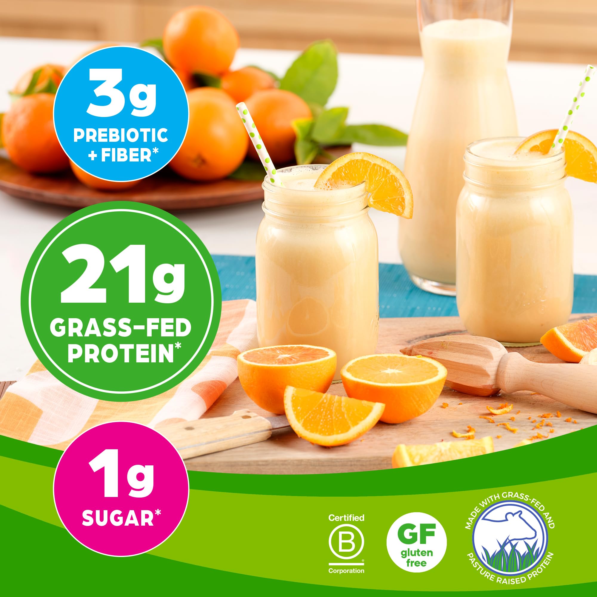 Foto 4 pulgar | Proteína De Suero De Leche En Polvo Orgánica, Vainilla, 826 G, De Animales Alimentados Con Pasto - Venta Internacional.