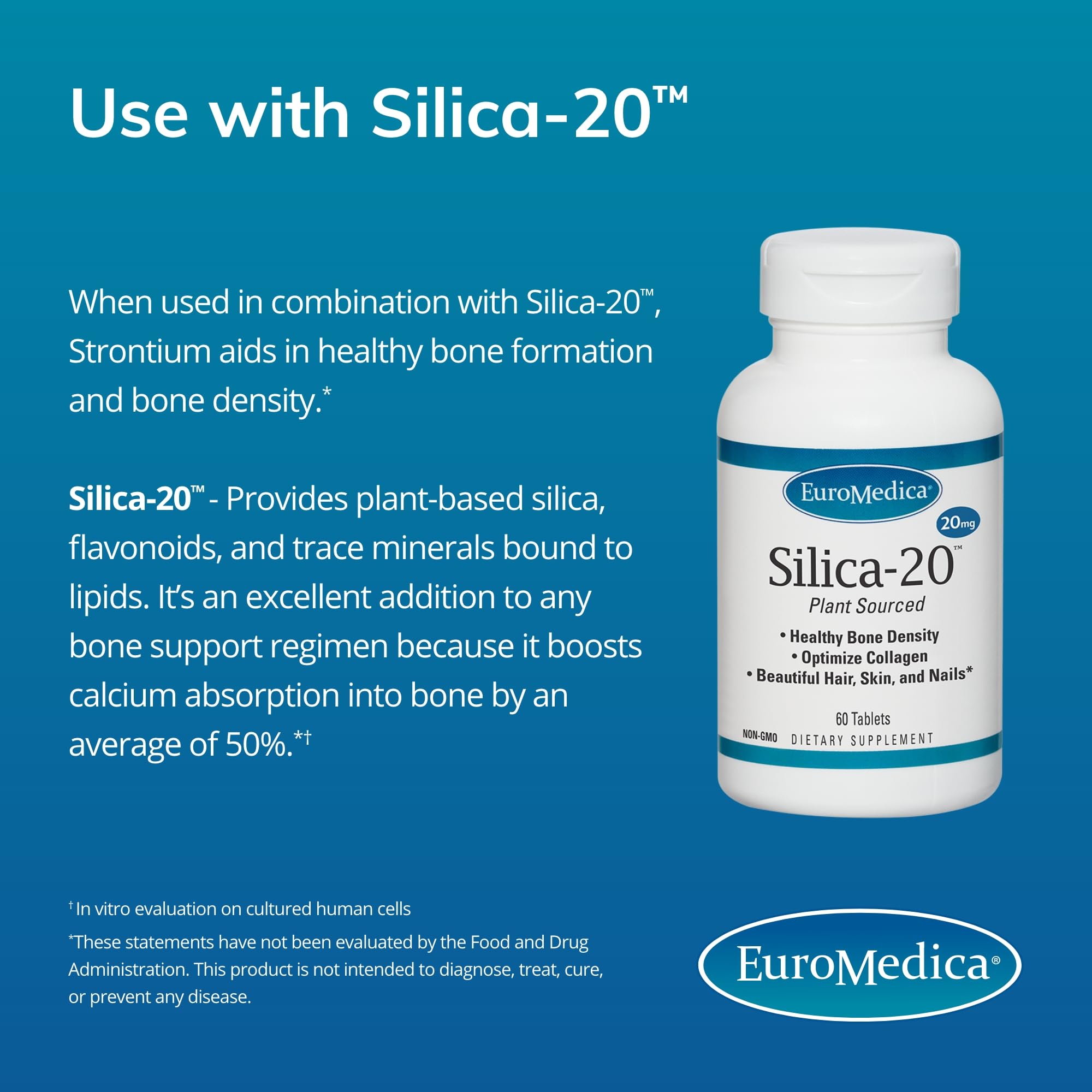 Foto 5 pulgar | Suplemento Euromedica Strontium Bone Health 60 Cápsulas - Venta Internacional