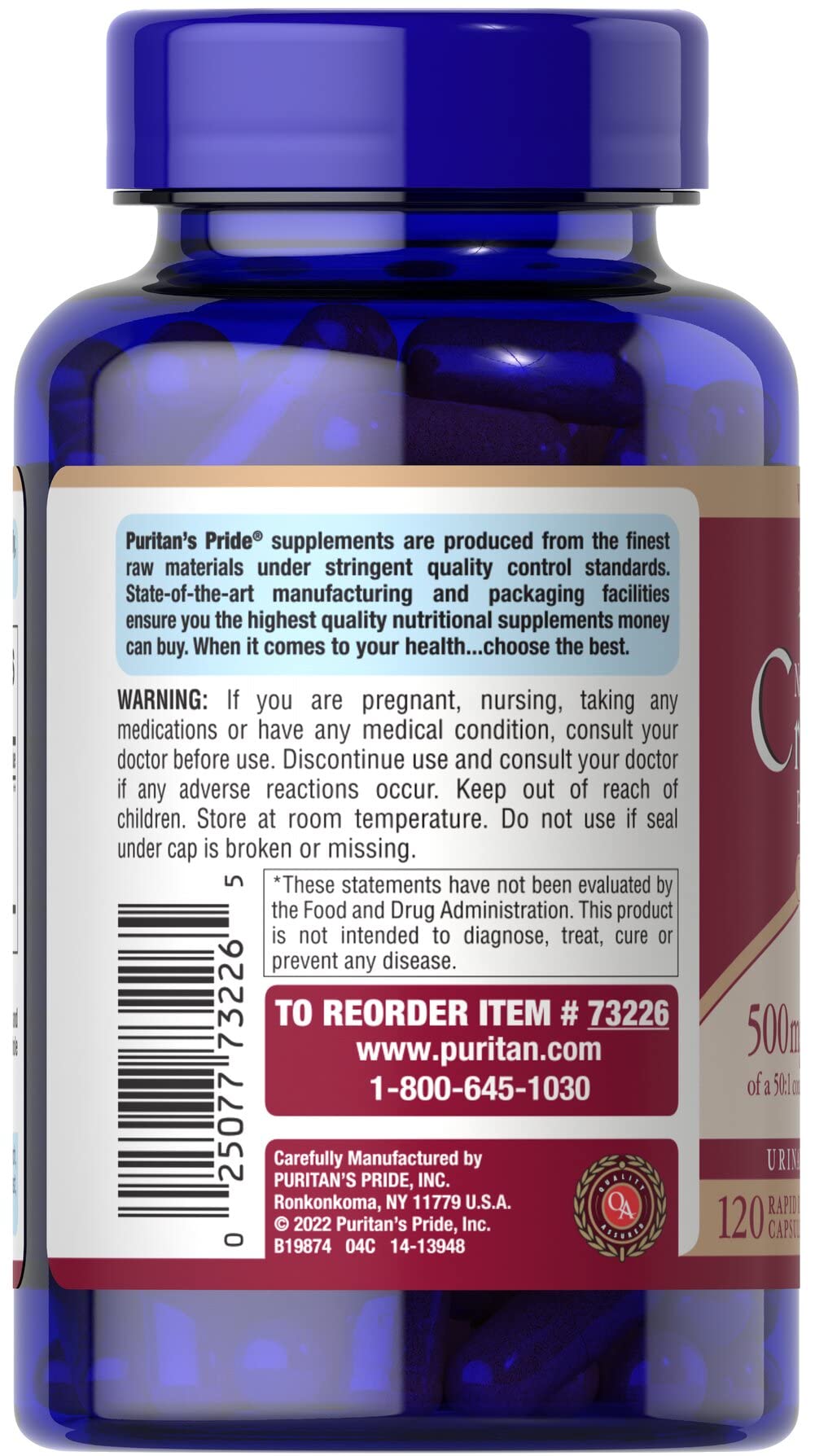 Foto 3 pulgar | Suplemento Puritan's Pride One A Day Cranberry 120 Cápsulas - Venta Internacional.