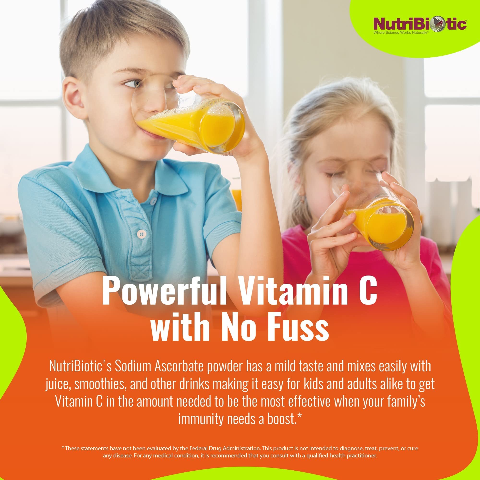 Foto 4 pulgar | Vitamina C En Polvo Nutribiotic, Ascorbato De Sodio, 473 Ml - Venta Internacional.