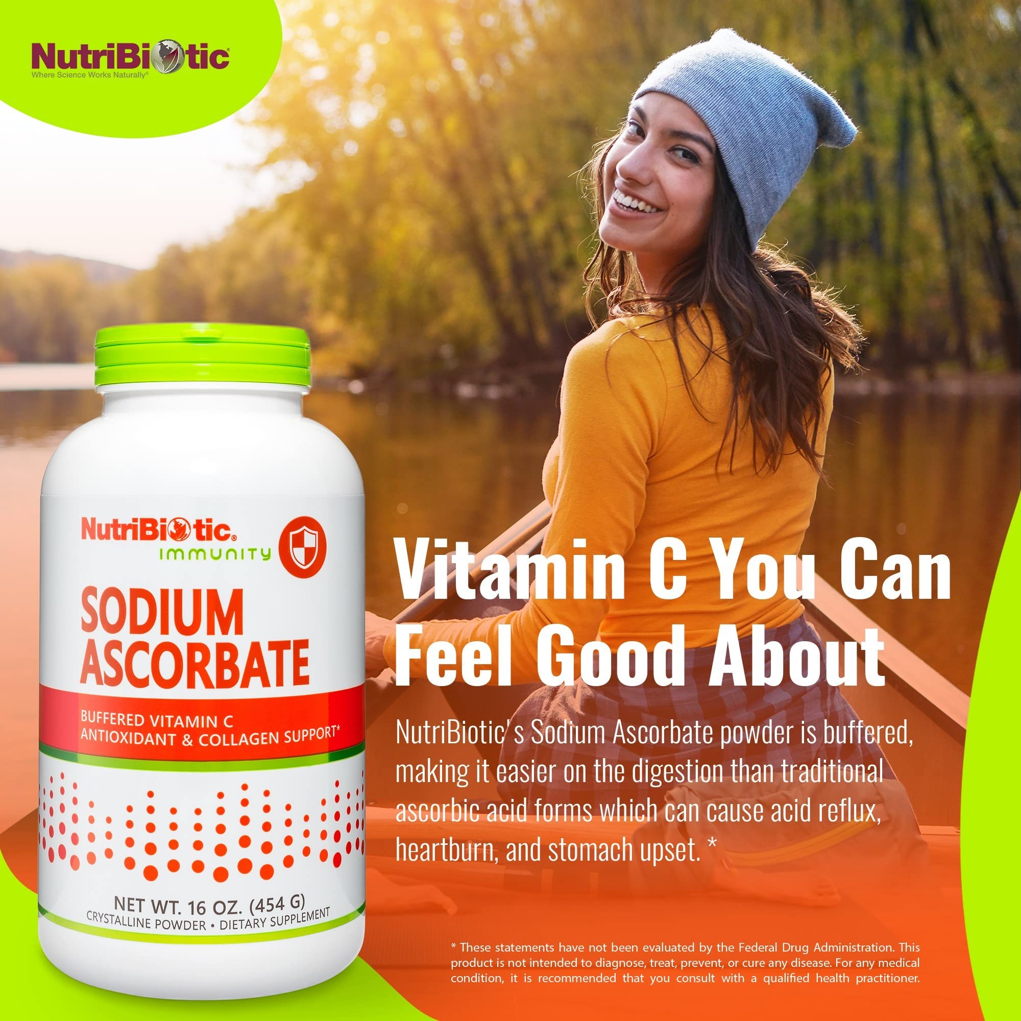 Foto 5 pulgar | Vitamina C En Polvo Nutribiotic, Ascorbato De Sodio, 473 Ml - Venta Internacional.
