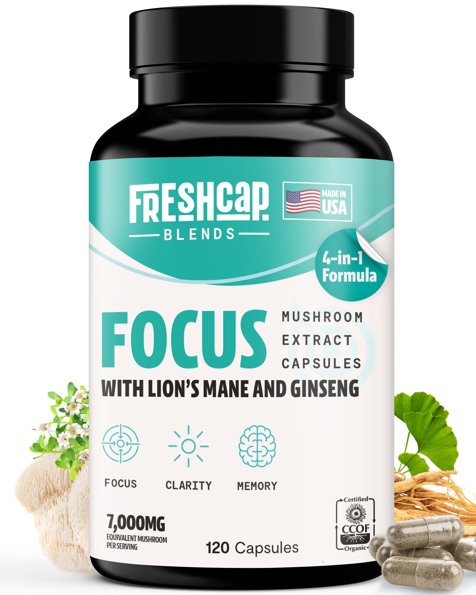 Foto 2 pulgar | Suplemento Freshcap 4 En 1 Focus Memory Brain 120 Cápsulas - Venta Internacional.