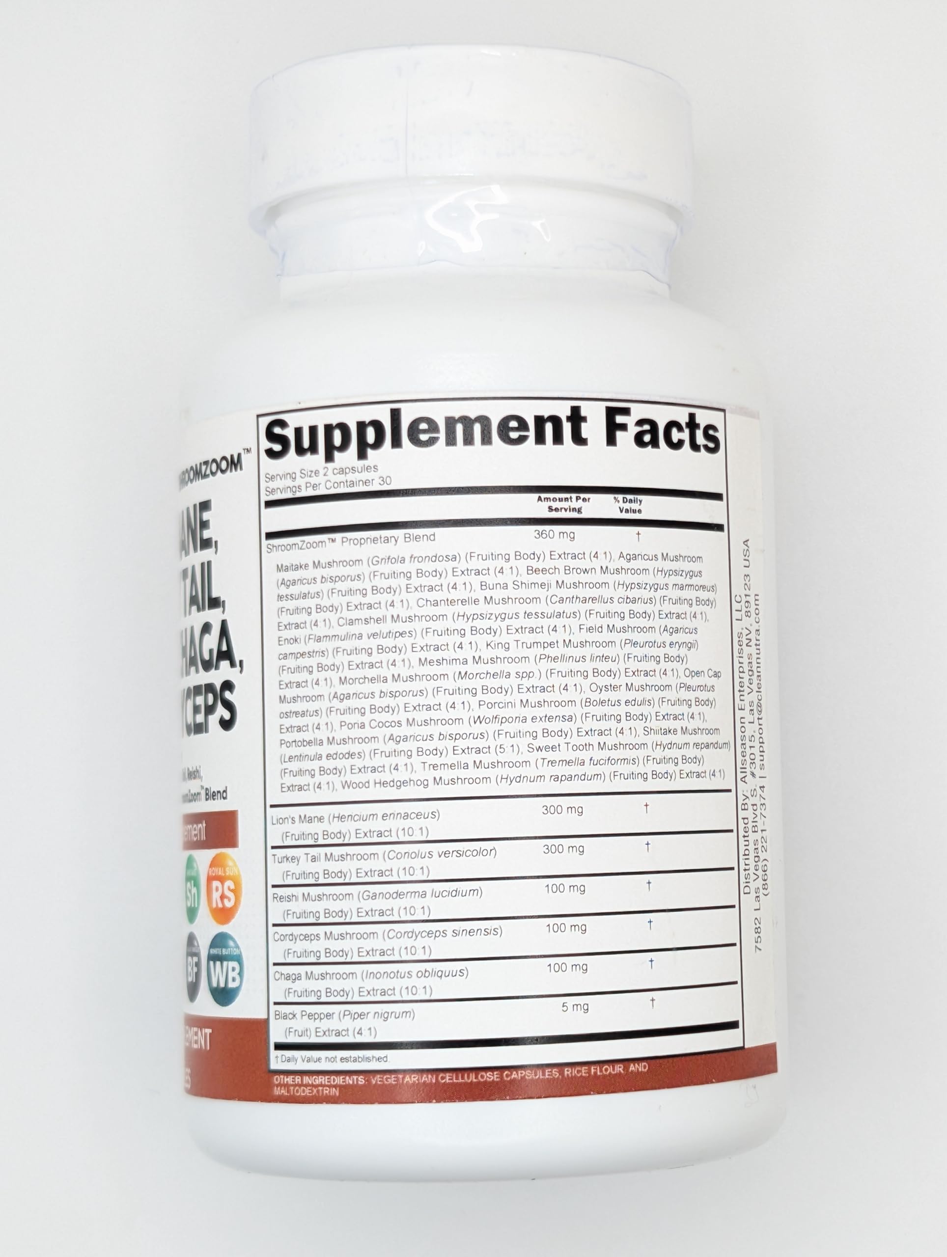 Foto 7 pulgar | Suplement Clean Nutraceuticals Lions Mane Mushroom 20 En 1 - Venta Internacional.