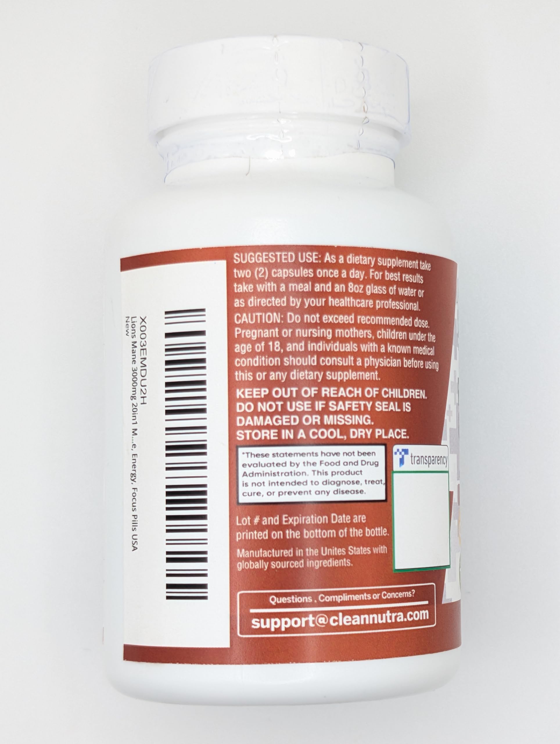 Foto 8 pulgar | Suplement Clean Nutraceuticals Lions Mane Mushroom 20 En 1 - Venta Internacional.