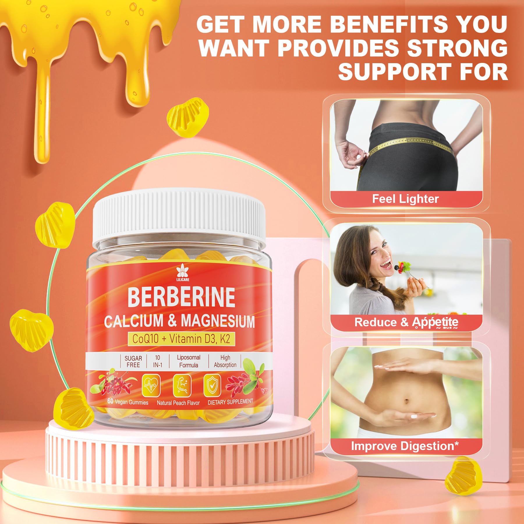 Foto 5 | Gominolas Lilicare sin Azúcar con Berberina - Venta Internacional