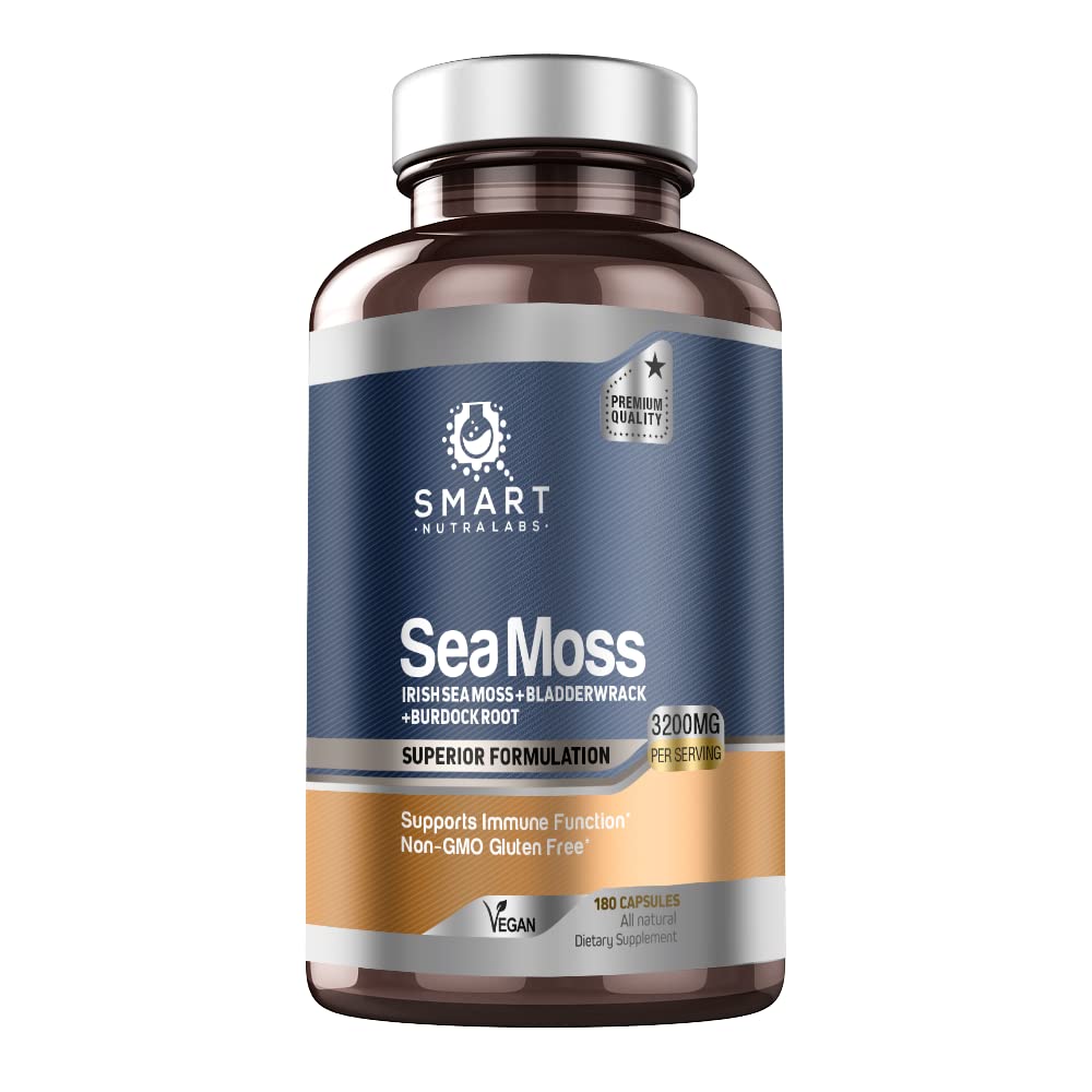 Foto 2 pulgar | Suplemento Smart Nutra Labs Organic Sea Moss 3200 mg,180 Cápsulas - Venta Internacional