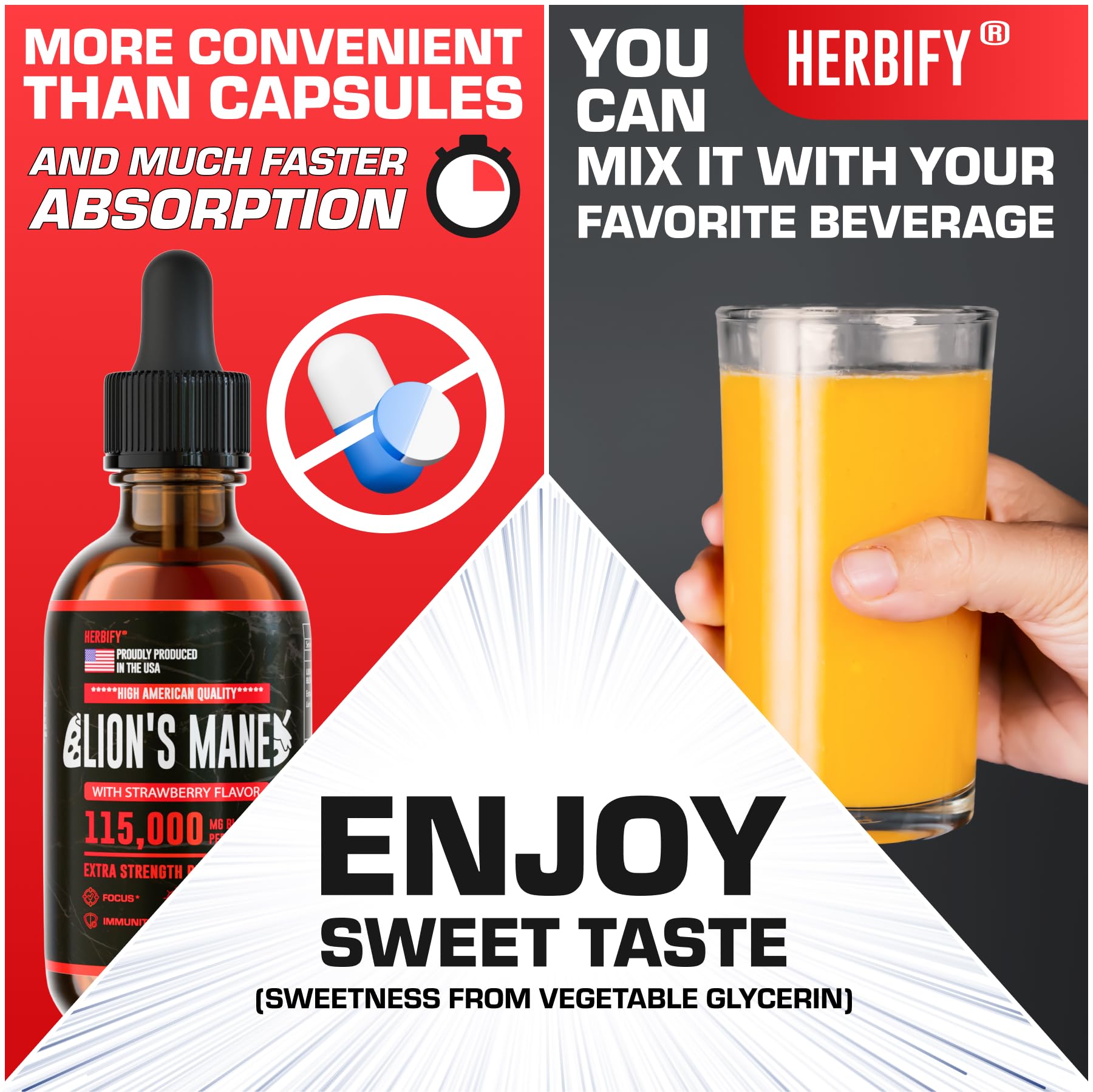 Foto 6 pulgar | Suplemento Herbify Lions Mane Tincture De 120 Ml Para Memoria Y Concentración - Venta Internacional.