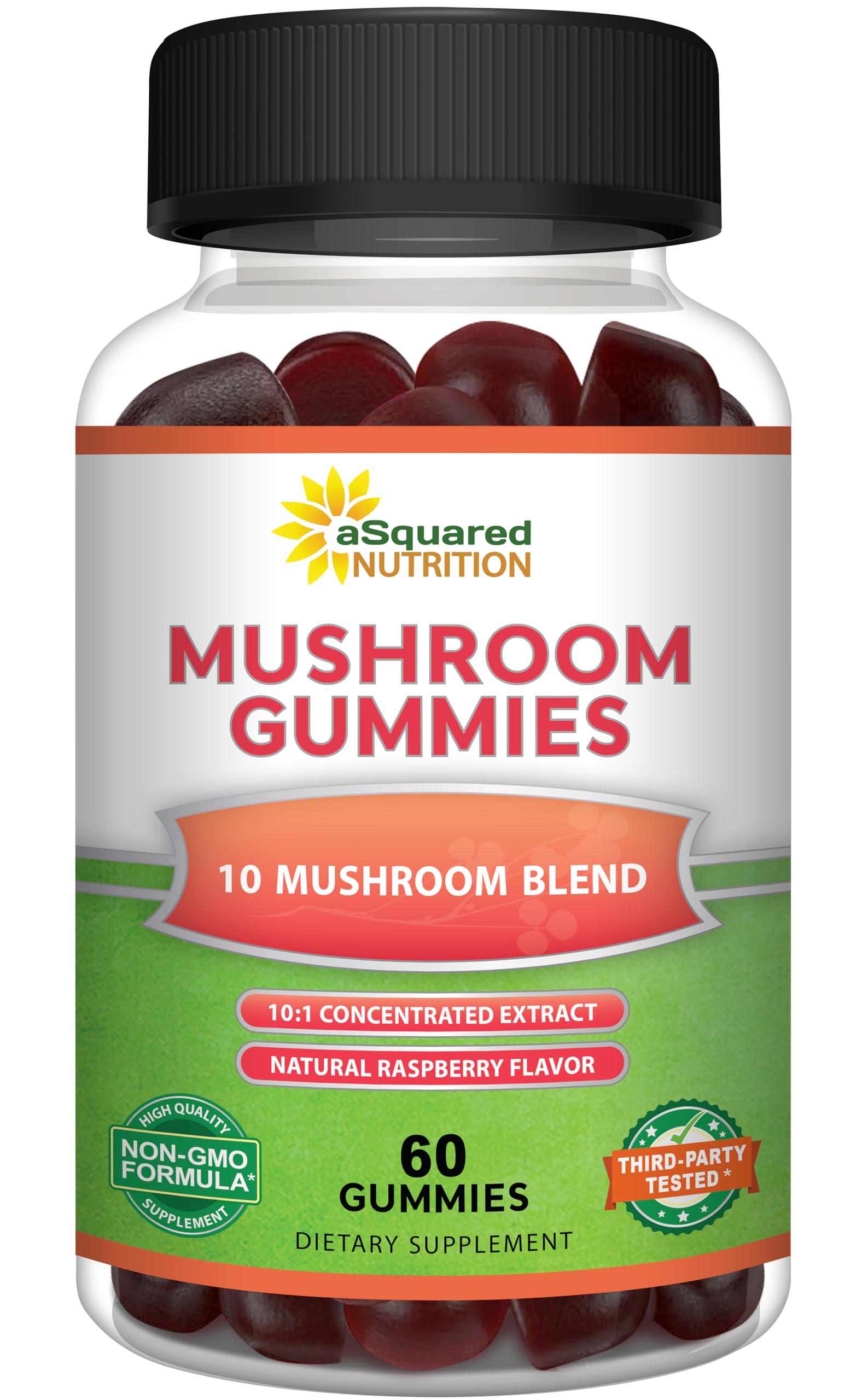 Suplemento: Gomitas Con Hongos Squared Nutrition, Complejo 10 Veces - Venta Internacional.