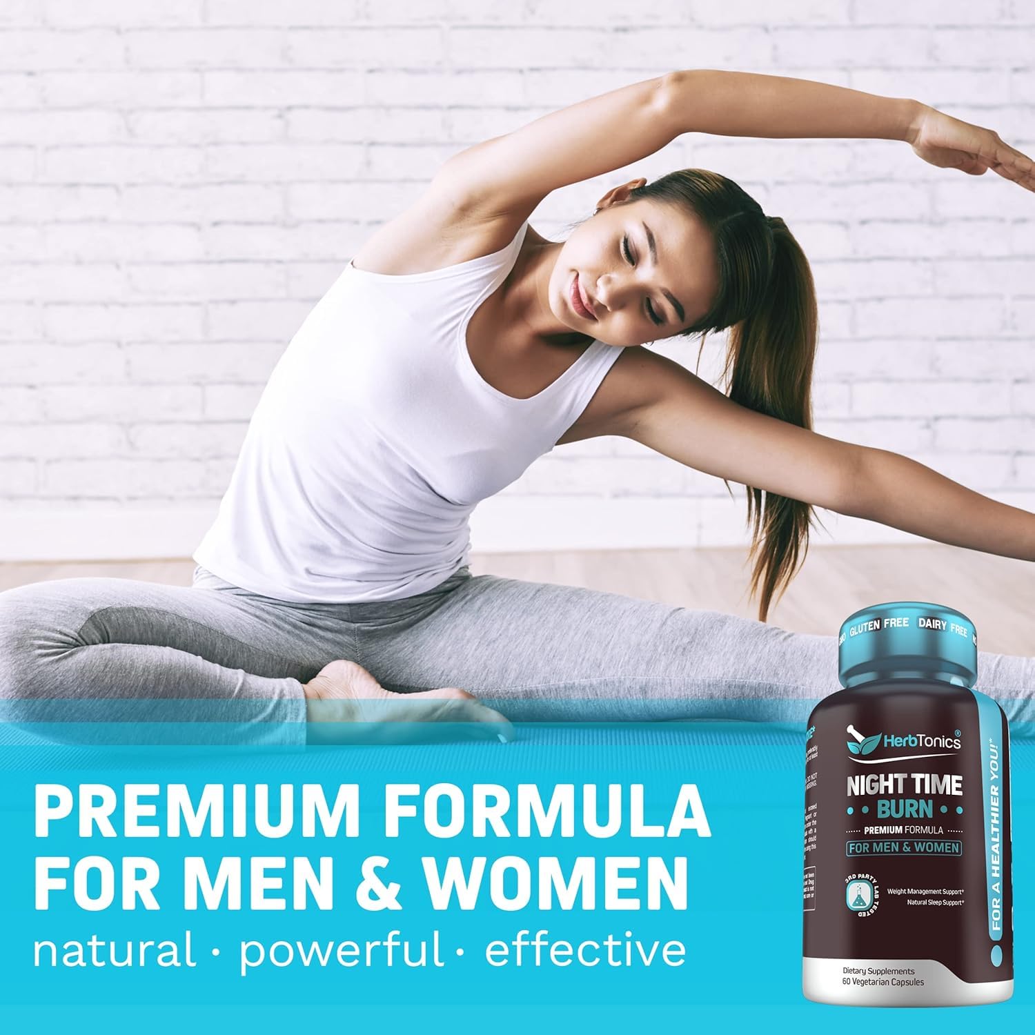 Foto 4 pulgar | Suplemento Nocturno Herbtonics Melatonina Y L-teanina 120 Cápsulas - Venta Internacional