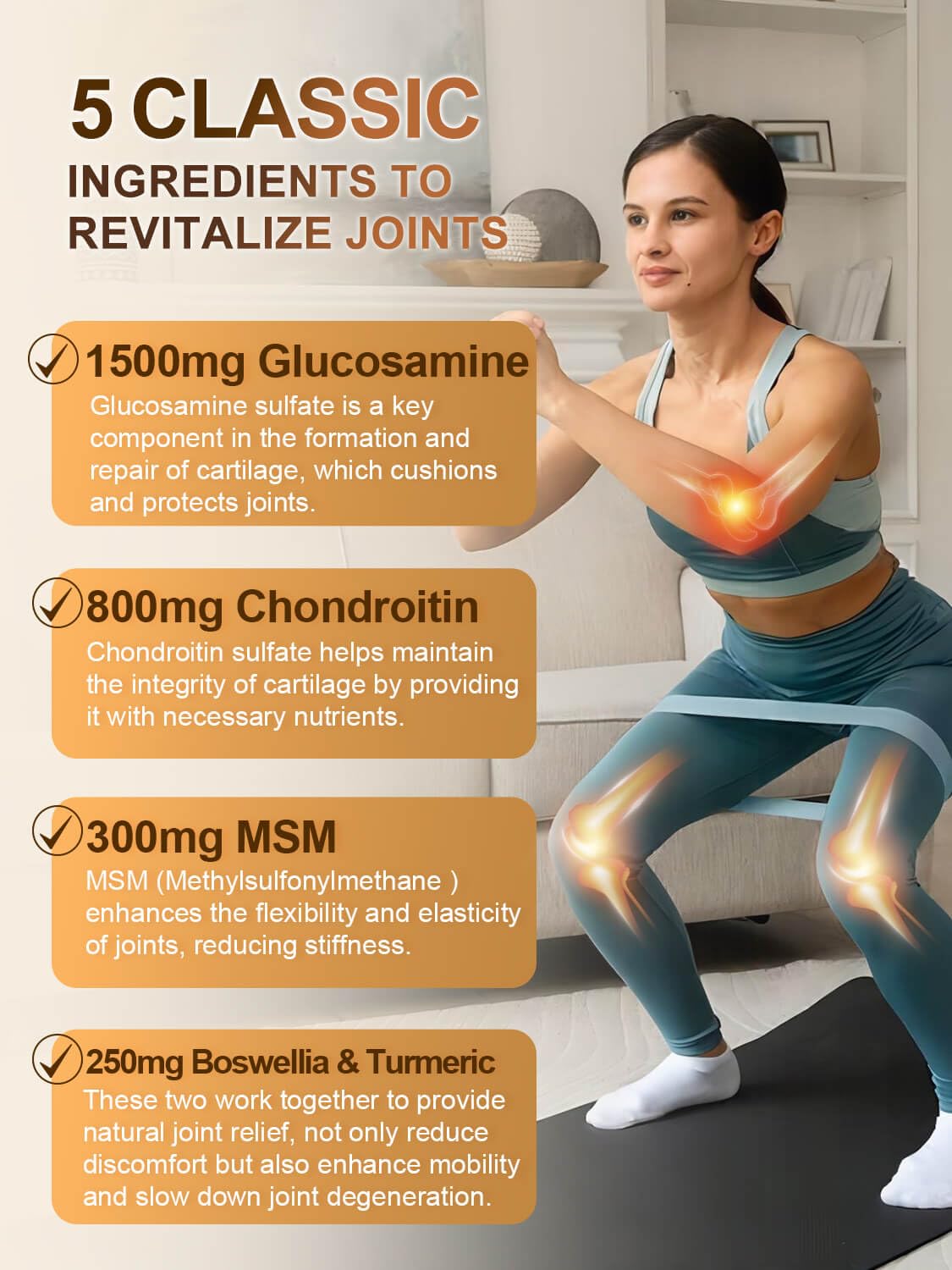 Foto 4 pulgar | Suplemento Nature Target con Glucosamina y Condroitina - Venta Internacional