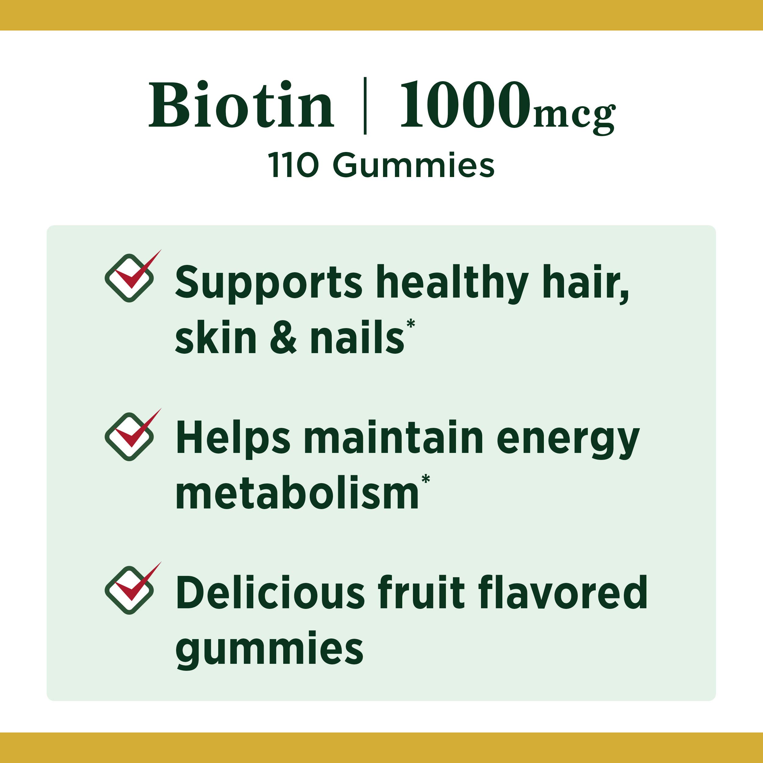 Foto 4 pulgar | Suplemento Vitamínico Nature's Bounty Biotin, Gomitas De 1000 Mcg - Venta Internacional.