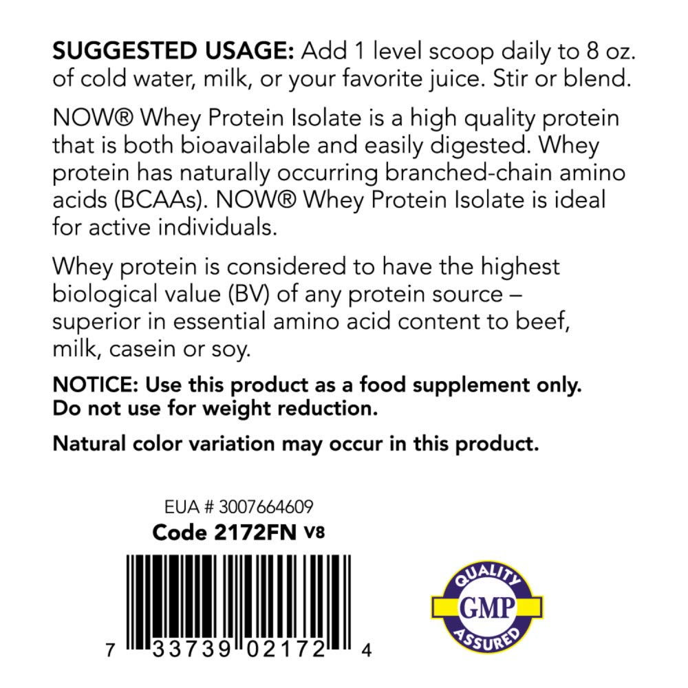 Foto 4 pulgar | Proteína De Suero Aislada Now Foods Sports, 1.2 Libras, Sin Sabor - Venta Internacional.