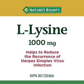 Foto 2 | Suplemento Nature's Bounty L-lisina 1000 Mg 60 Comprimidos - Venta Internacional.