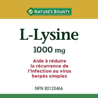 Foto 3 | Suplemento Nature's Bounty L-lisina 1000 Mg 60 Comprimidos - Venta Internacional.