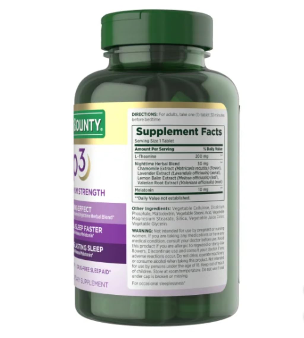 Foto 4 pulgar | Sleep Aid Natures Bounty Sleep 3 10 Mg De Melatonina 120 Comprimidos - Venta Internacional.