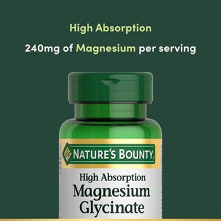 Foto 3 | Suplemento Nature's Bounty De Glicinato De Magnesio De Alta Absorción 240 Mg 120 Tabletas - Venta Internacional.