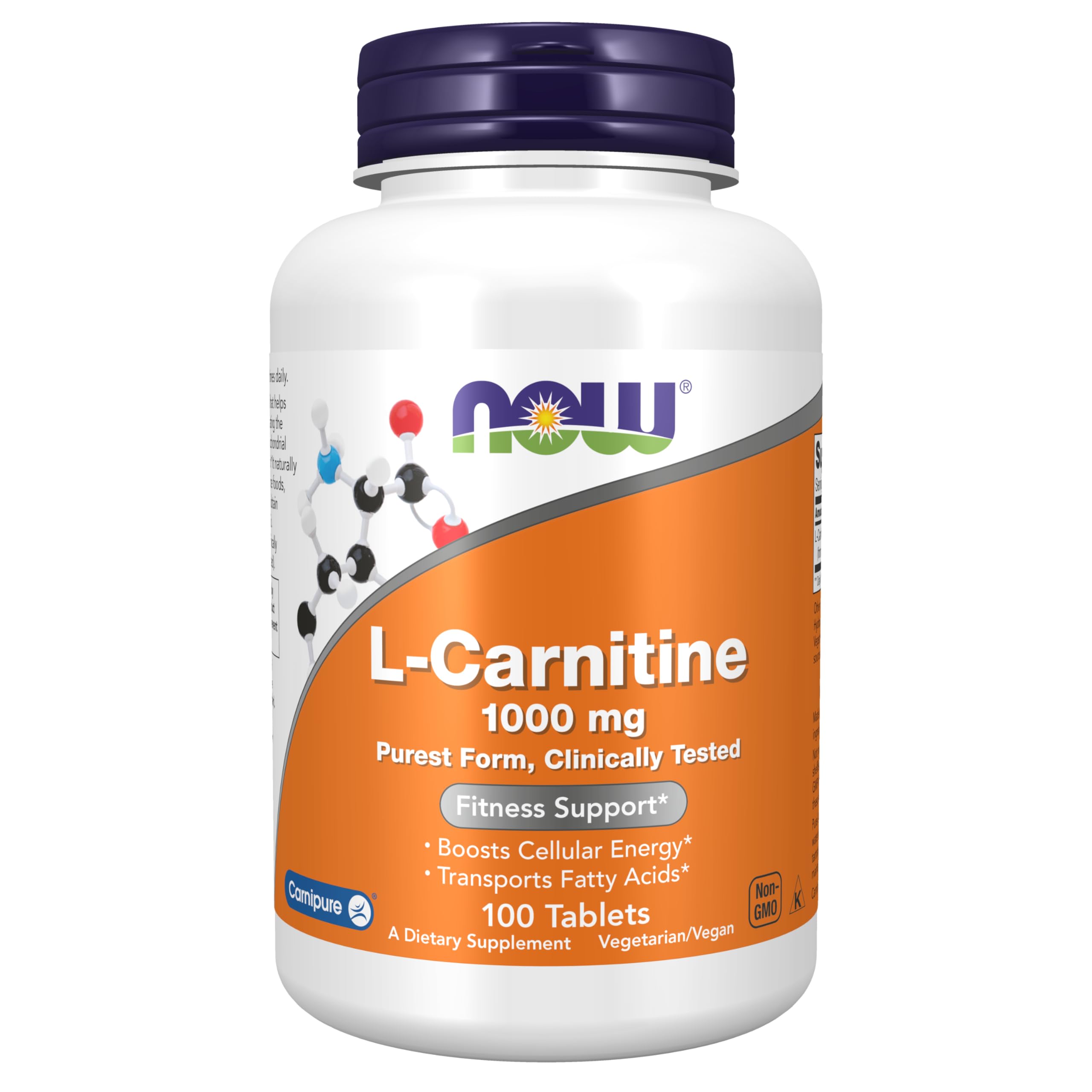 Foto 2 pulgar | Supplement Now L-carnitina En Su Forma Más Pura, 1000 Mg, 100 Comprimidos - Venta Internacional.