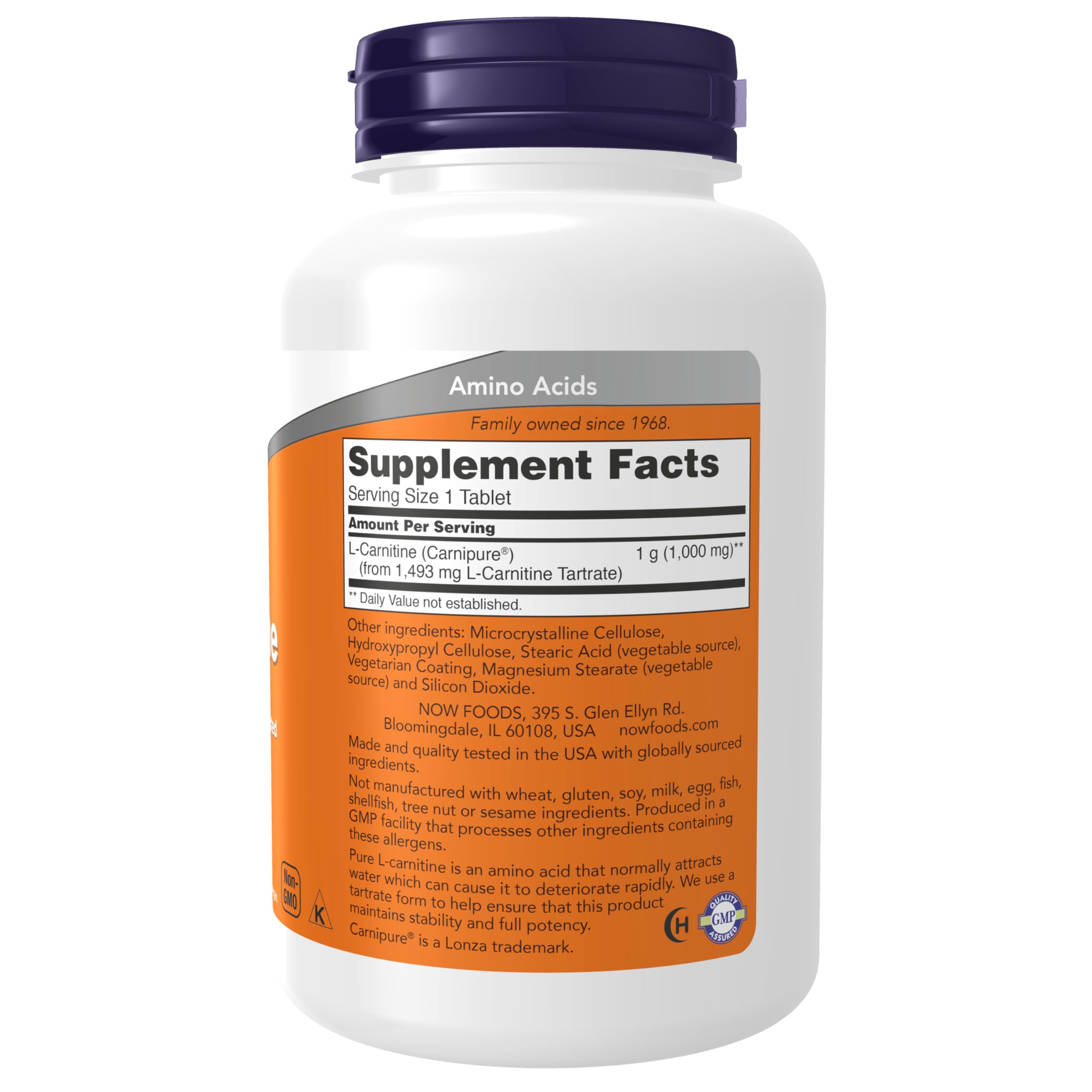 Foto 3 pulgar | Supplement Now L-carnitina En Su Forma Más Pura, 1000 Mg, 100 Comprimidos - Venta Internacional.