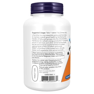 Foto 3 | Supplement Now L-carnitina En Su Forma Más Pura, 1000 Mg, 100 Comprimidos - Venta Internacional.