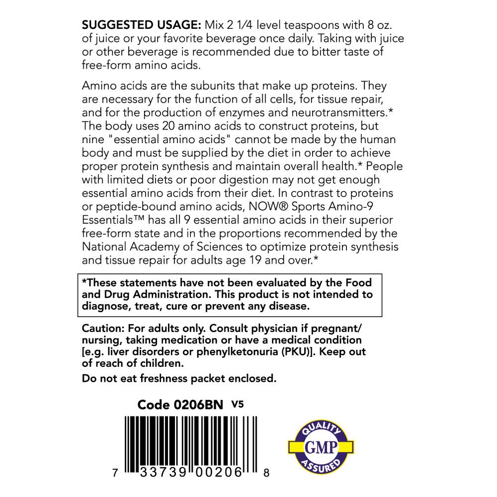 Foto 4 pulgar | Sports Nutrition Now Foods Amino-9 Essentials En Polvo, 330 G - Venta Internacional.