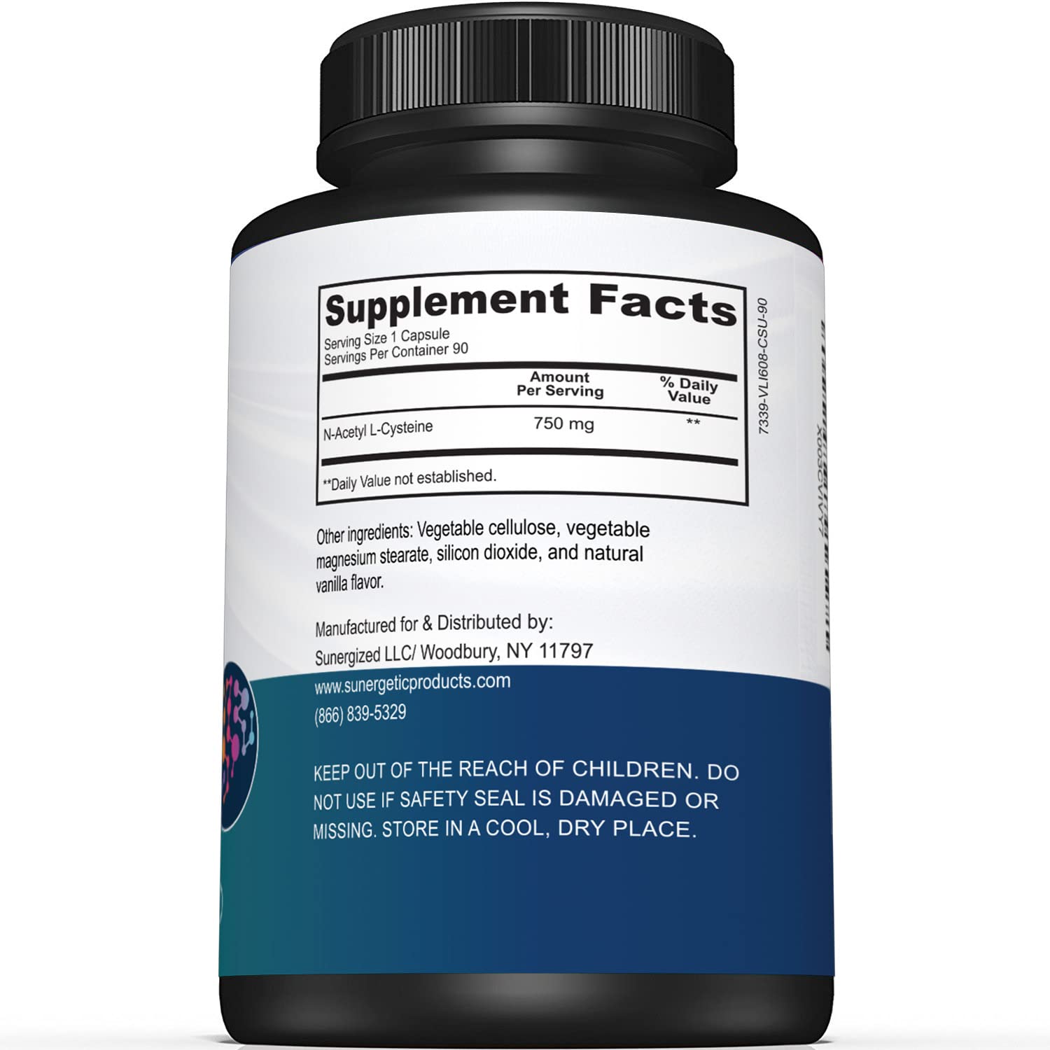 Foto 2 | Suplemento Nac Sunergetic N-acetil Cisteína 750 Mg 90 Cápsulas - Venta Internacional.