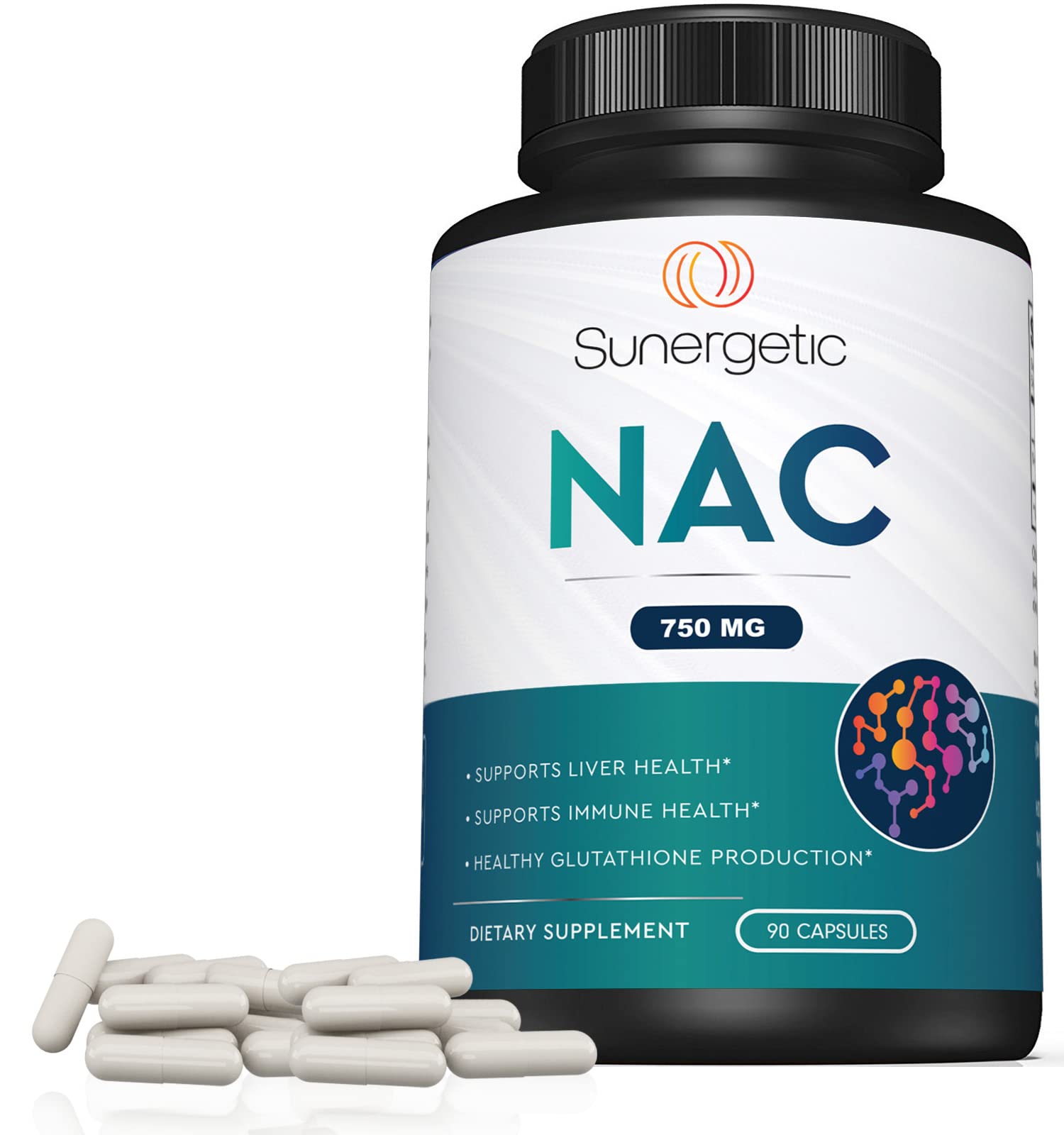 Foto 7 pulgar | Suplemento Nac Sunergetic N-acetil Cisteína 750 Mg 90 Cápsulas - Venta Internacional.