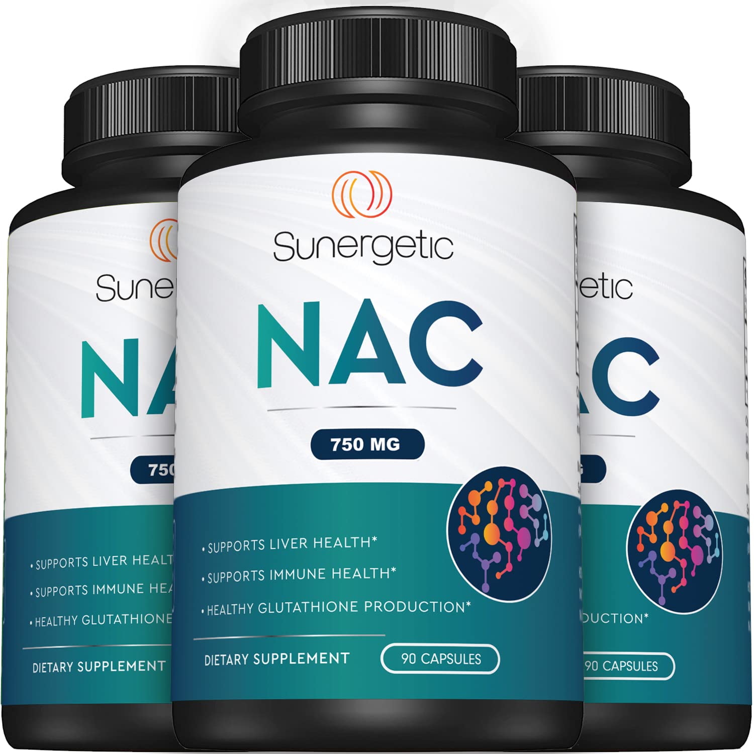 Foto 8 pulgar | Suplemento Nac Sunergetic N-acetil Cisteína 750 Mg 90 Cápsulas - Venta Internacional.