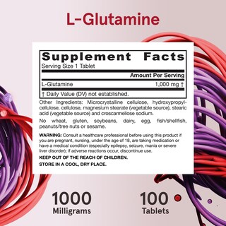 Foto 6 | Suplemento Jarrow Formulas L-glutamina 1000 Mg 100 Comprimidos - Venta Internacional.