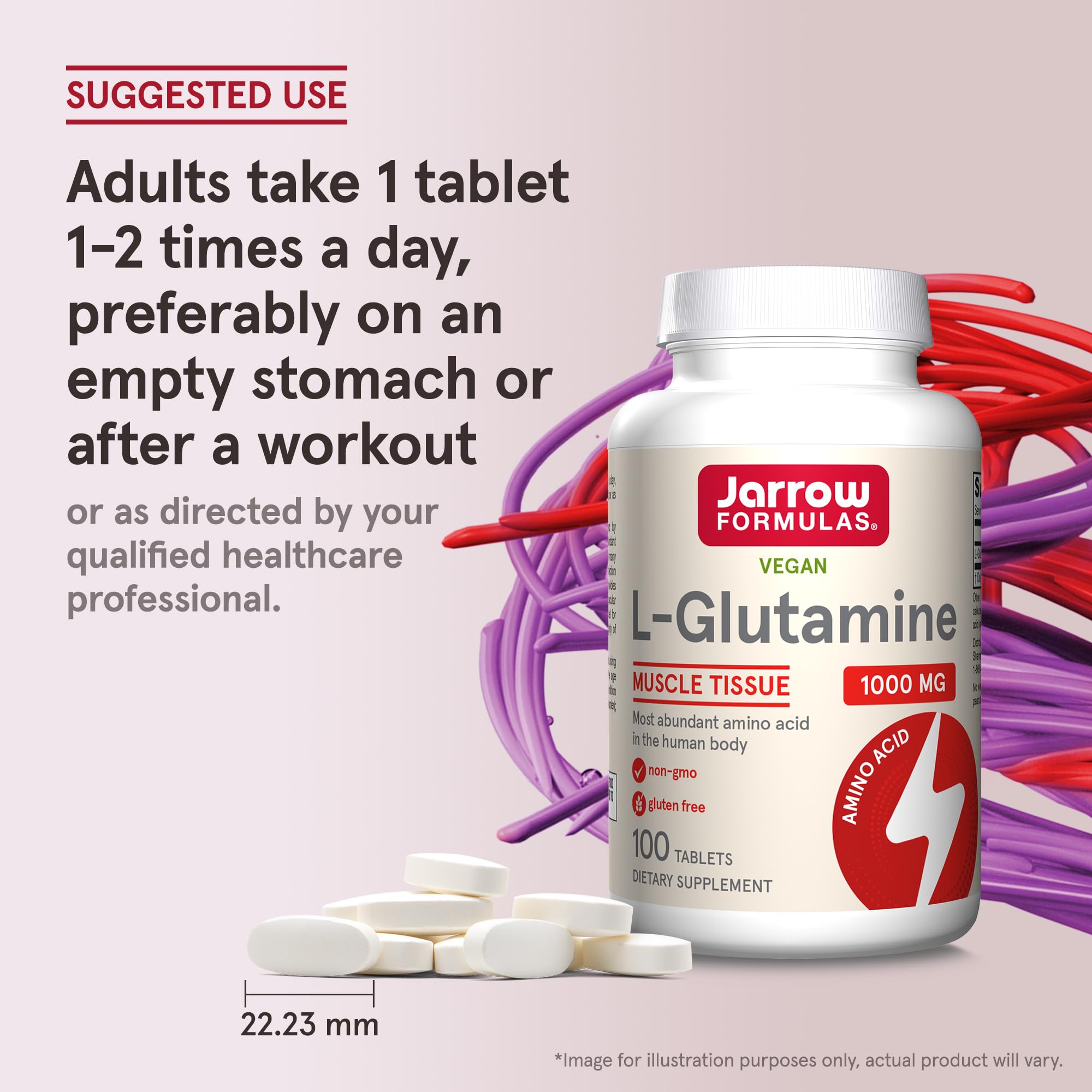 Foto 8 pulgar | Suplemento Jarrow Formulas L-glutamina 1000 Mg 100 Comprimidos - Venta Internacional.