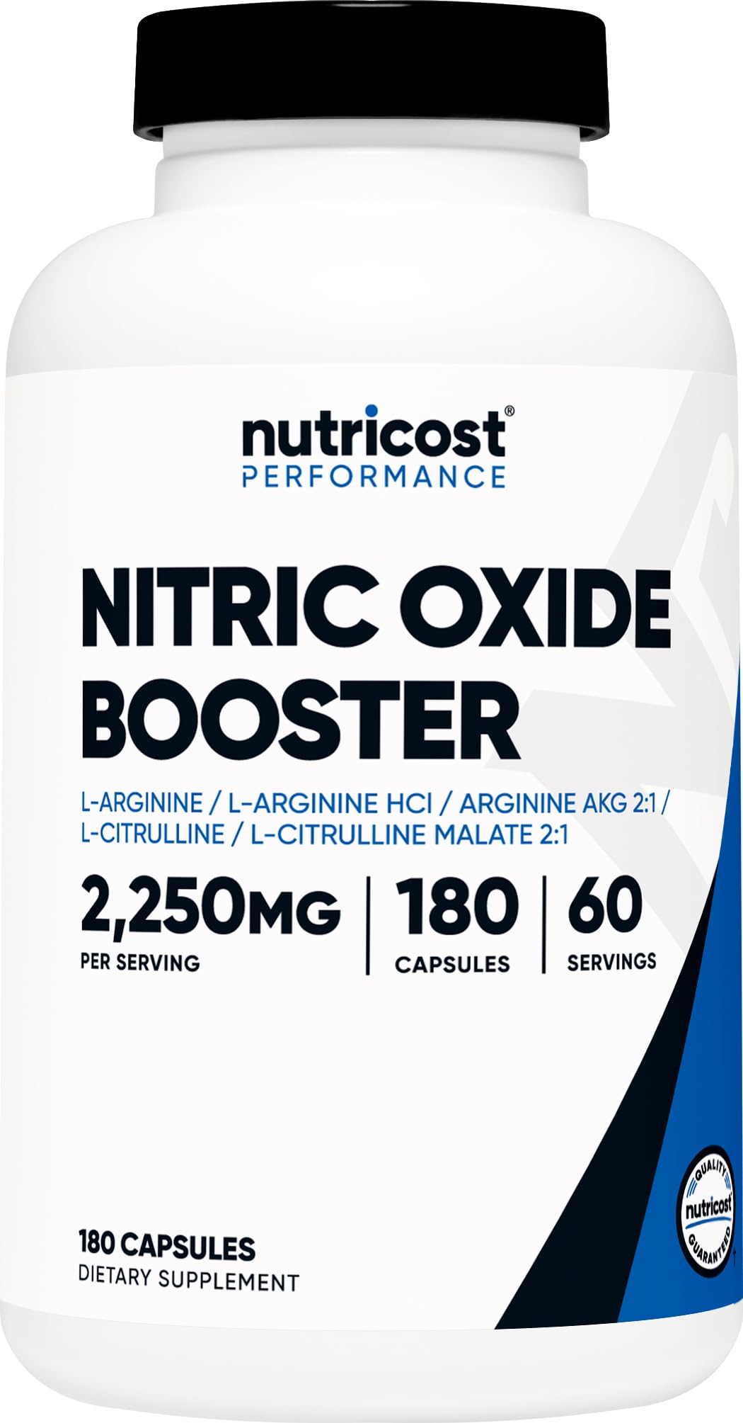 Foto 2 pulgar | Suplemento Nutricost Nitric Oxide Booster 2250 Mg 180 Cápsulas - Venta Internacional.