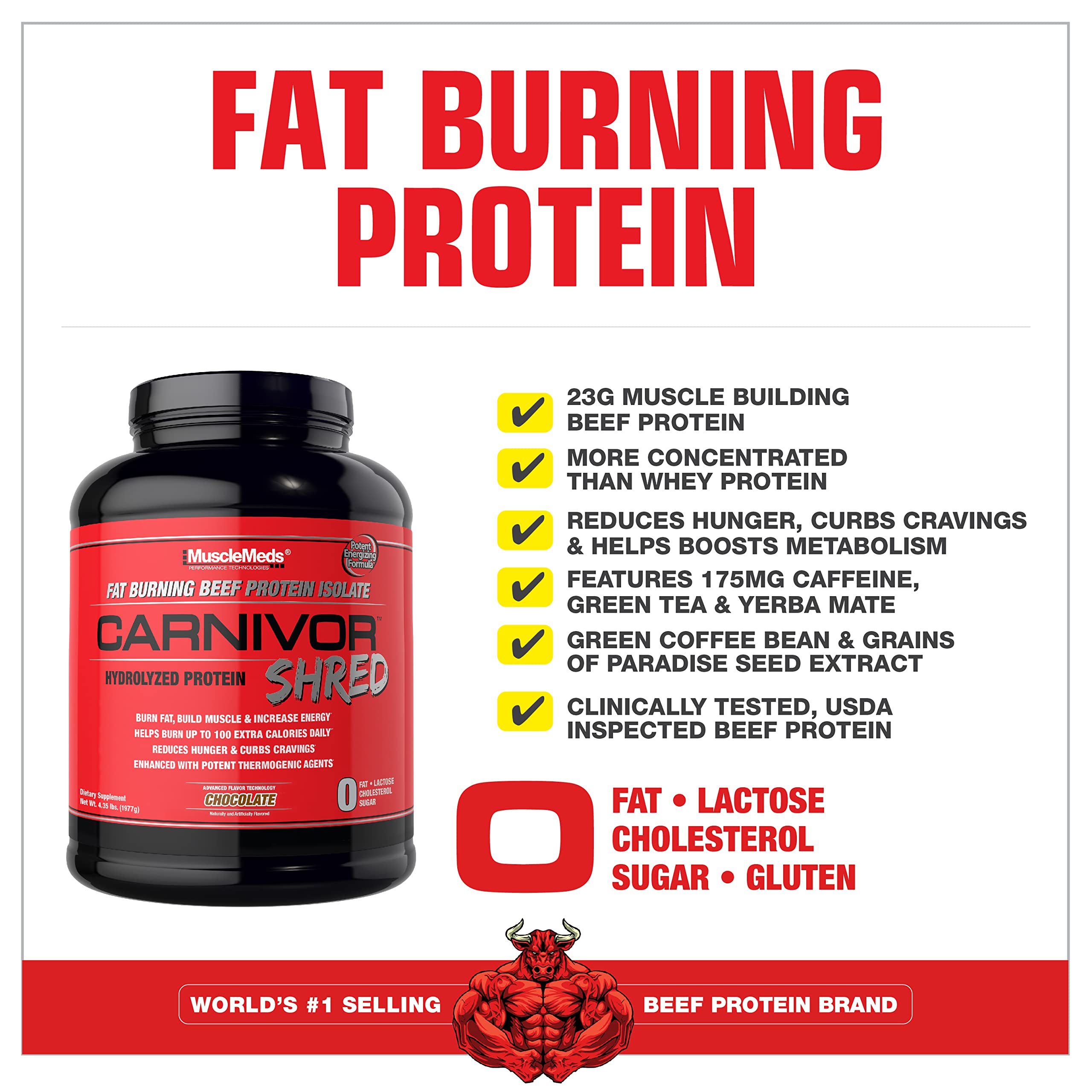 Foto 4 pulgar | Suplemento De Proteína De Carne Desmenuzada Musclemeds Carnivor De 1,97 Kg De Chocolate - Venta Internacional.