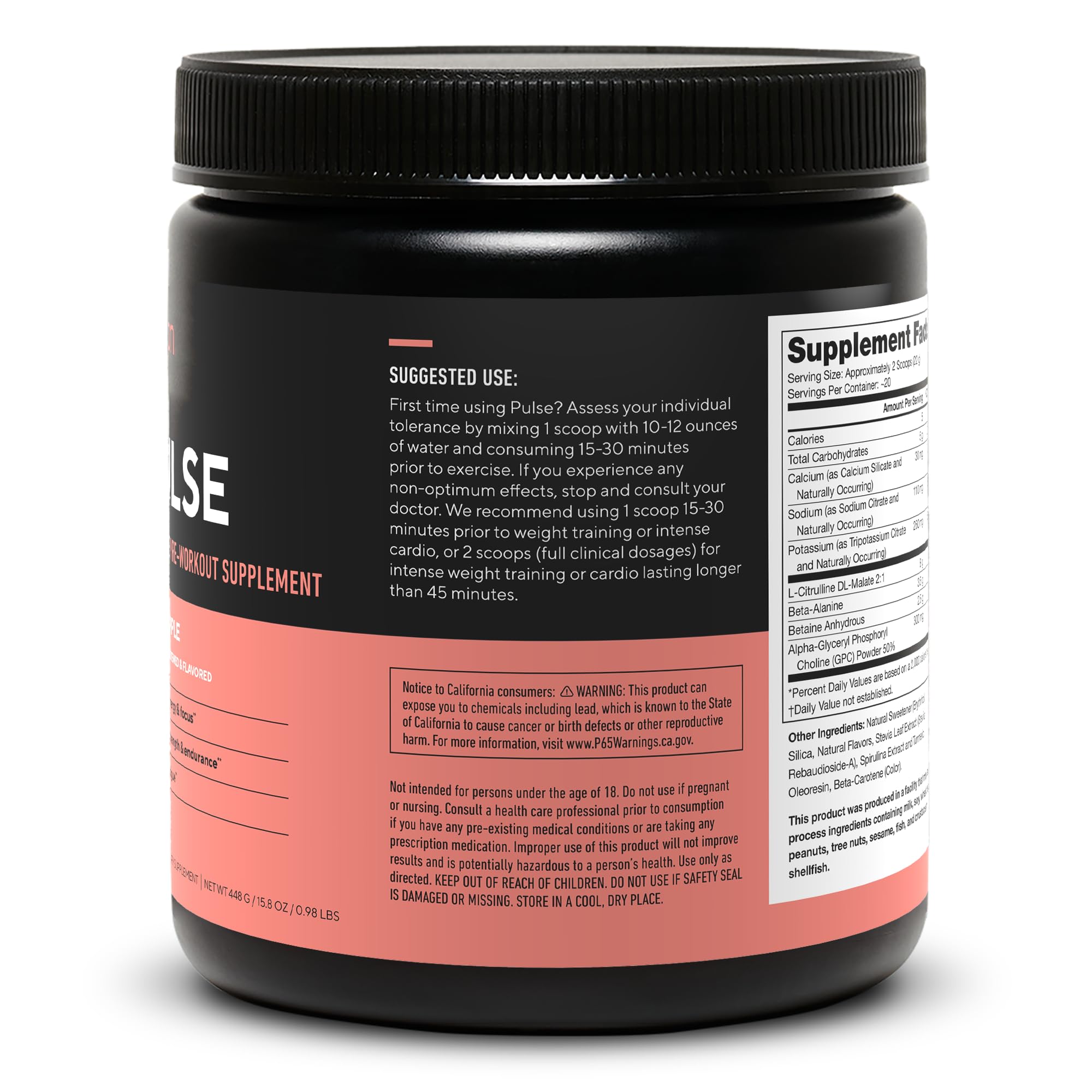 Foto 4 | Suplemento Para Antes Del Entrenamiento Legion Pulse Boost Energy   - Venta Internacional.