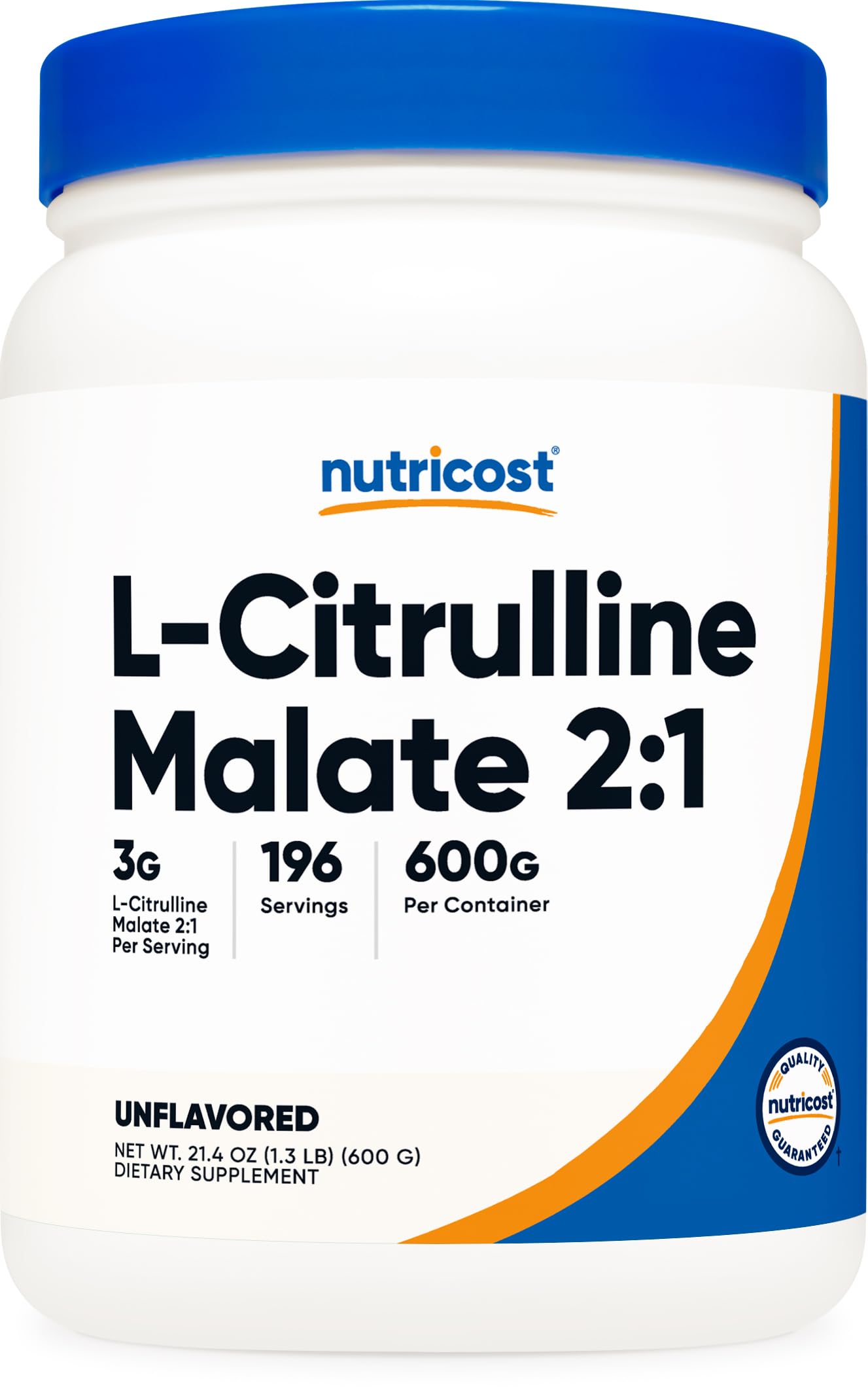 Foto 2 pulgar | Suplemento Nutricost L-citrulina Malato (2:1) En Polvo 600 G - Venta Internacional.