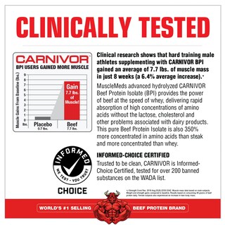 Foto 4 | Proteína En Polvo Musclemeds Carnivor Bioengineered Beef, 1,76 Kg - Venta Internacional.