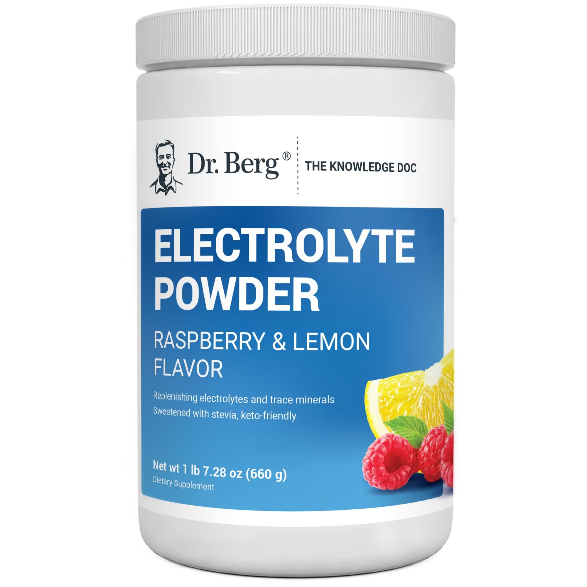 Polvo Electrolítico Cetogénico De Hidratación Dr. Berg Zero Sugar - Venta Internacional.