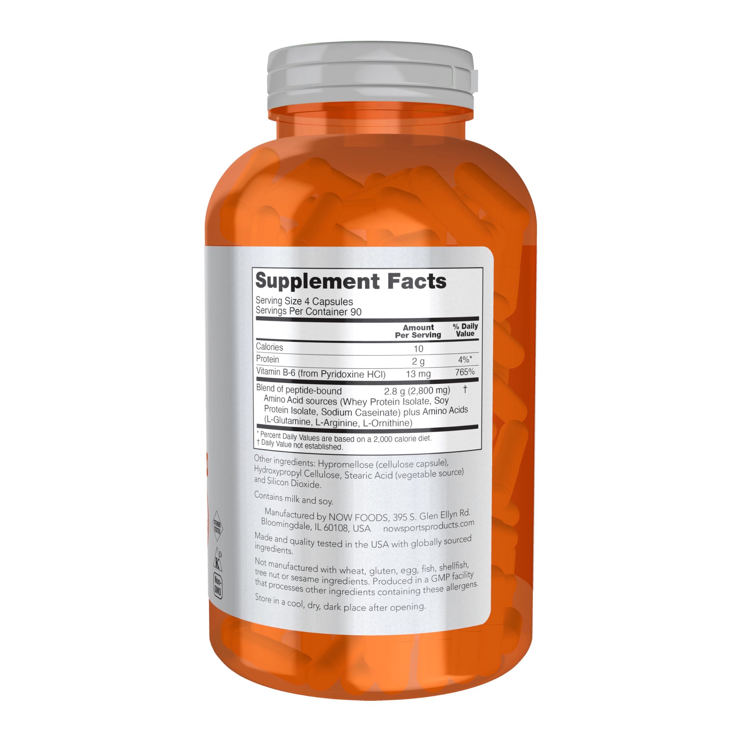 Foto 3 pulgar | Complementa Now Sports Nutrition Amino Complete Con Vitamina B-6 - Venta Internacional.