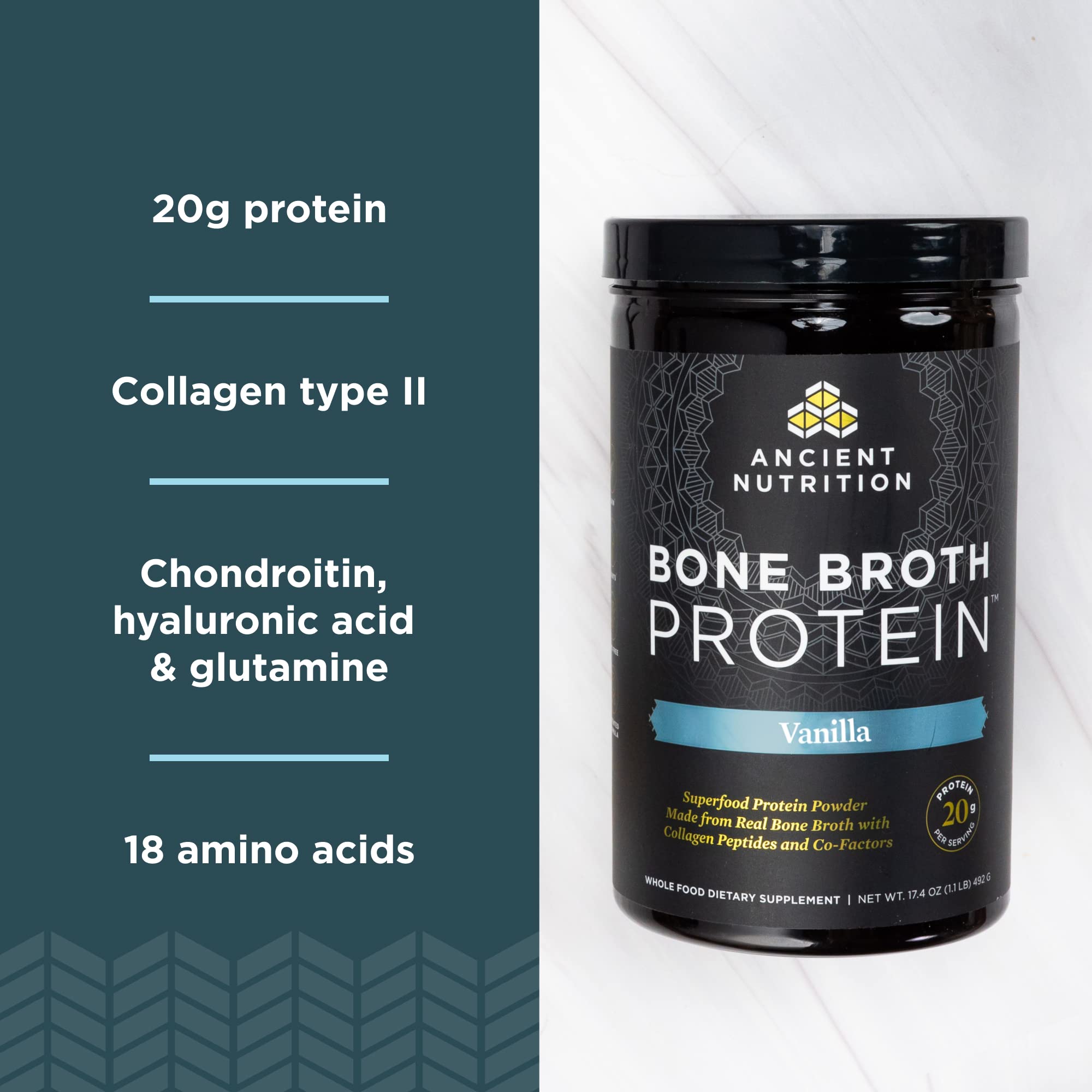 Foto 4 pulgar | Proteína En Polvo Ancient Nutrition, Caldo De Huesos, Vainilla, 40 Raciones - Venta Internacional.