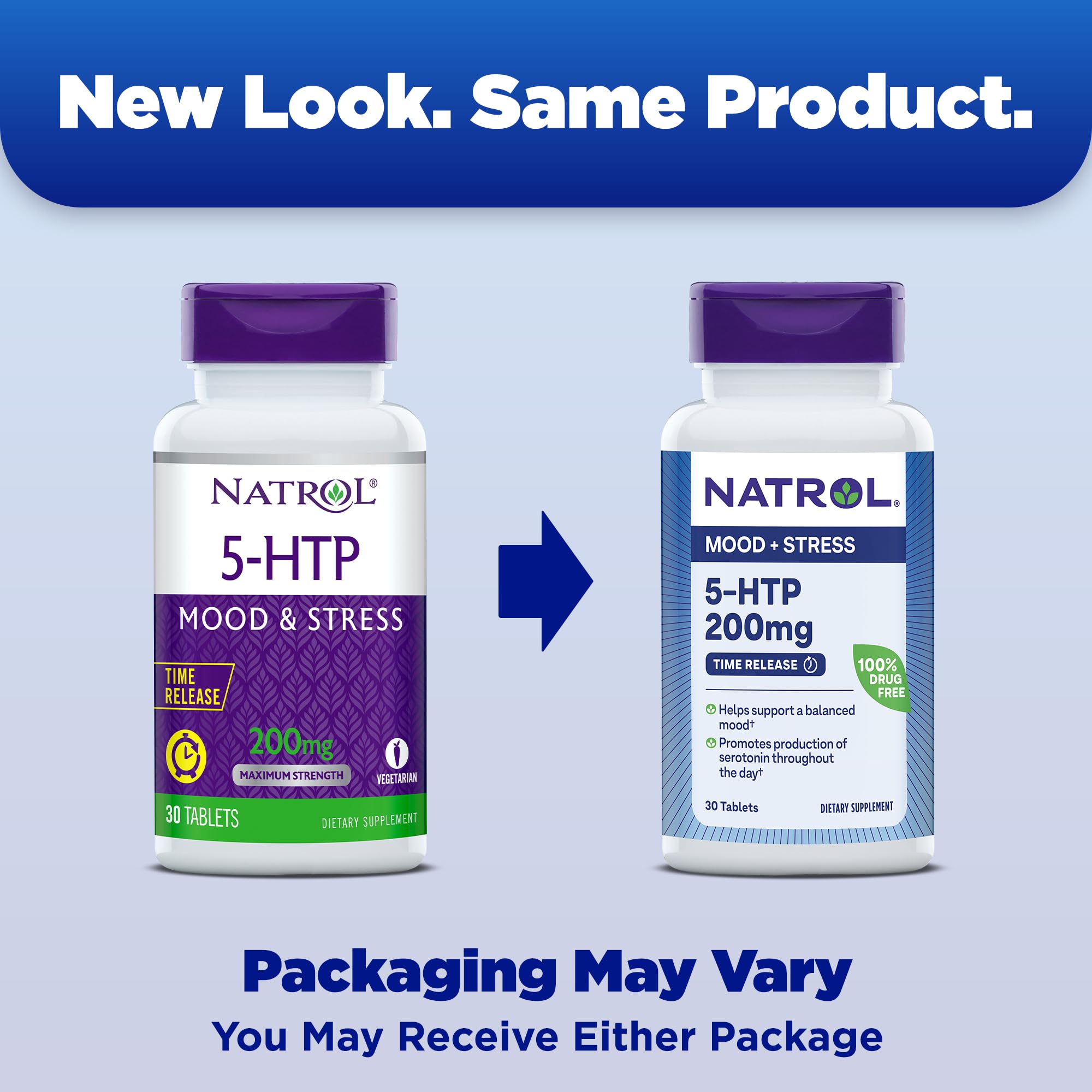 Foto 3 pulgar | Suplemento Natrol 5-htp Time Release 200 Mg 30 Comprimidos - Venta Internacional.
