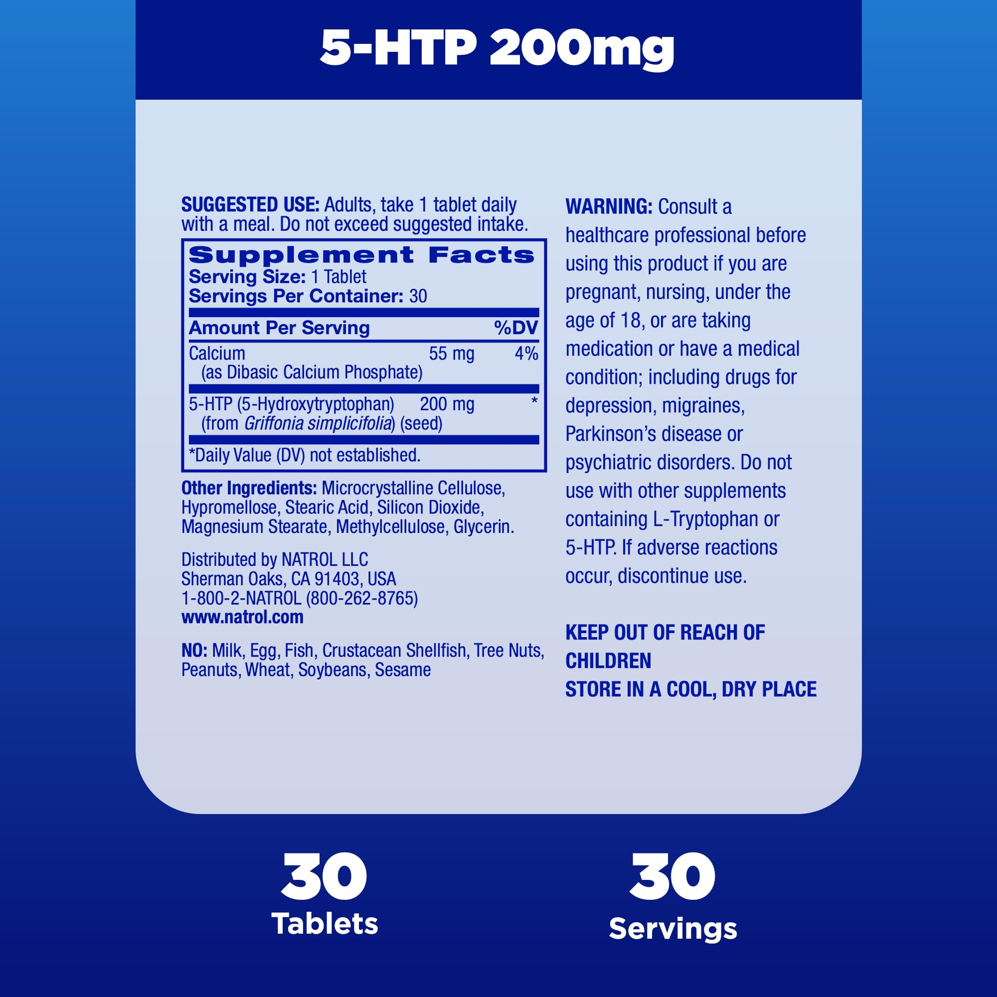 Foto 6 pulgar | Suplemento Natrol 5-htp Time Release 200 Mg 30 Comprimidos - Venta Internacional.
