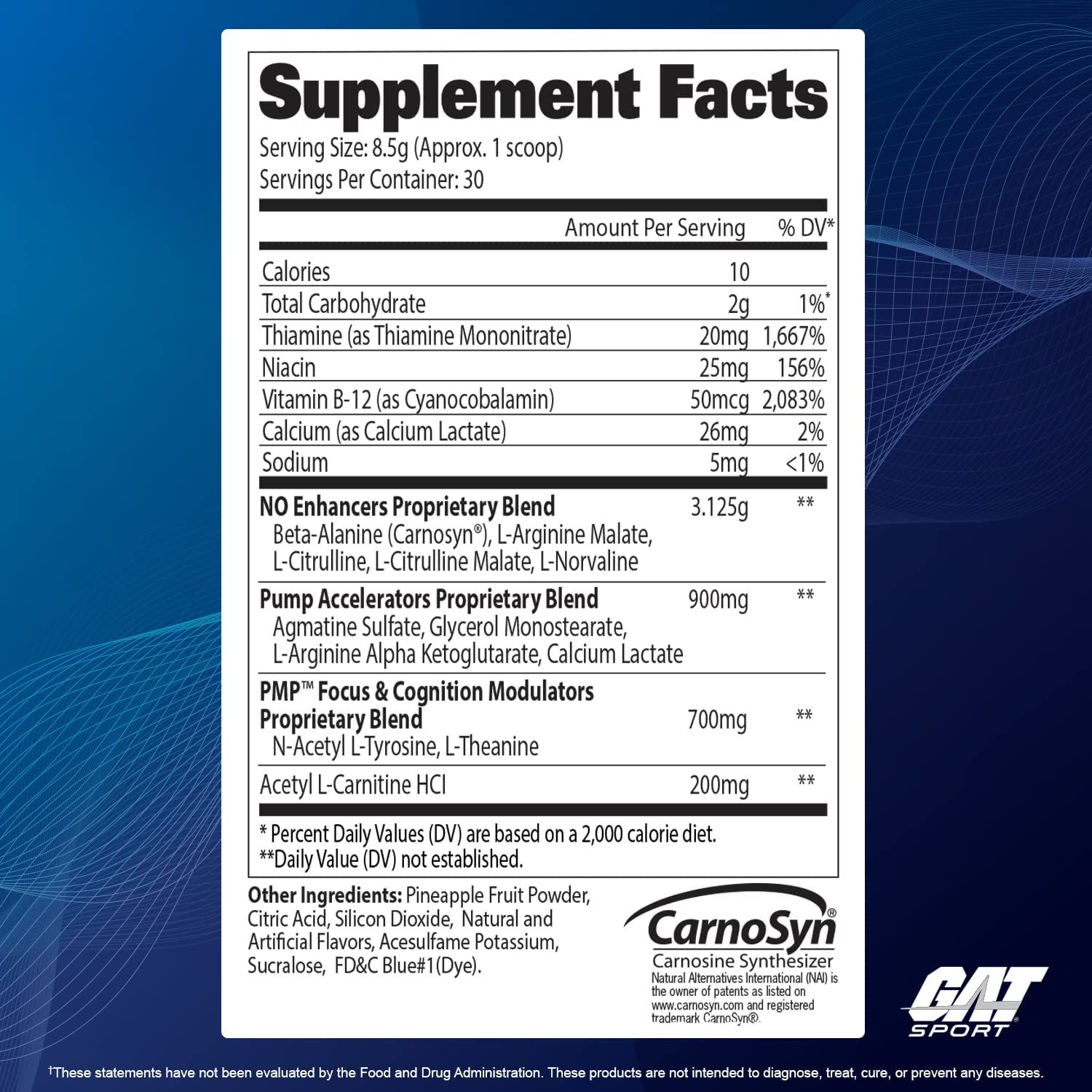 Foto 6 | 30 Porciones De Gat Sport Pmp Peak Muscle Performance Antes Del Entrenamiento - Venta Internacional.