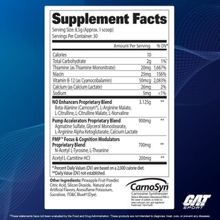 Foto 6 | 30 Porciones De Gat Sport Pmp Peak Muscle Performance Antes Del Entrenamiento - Venta Internacional.
