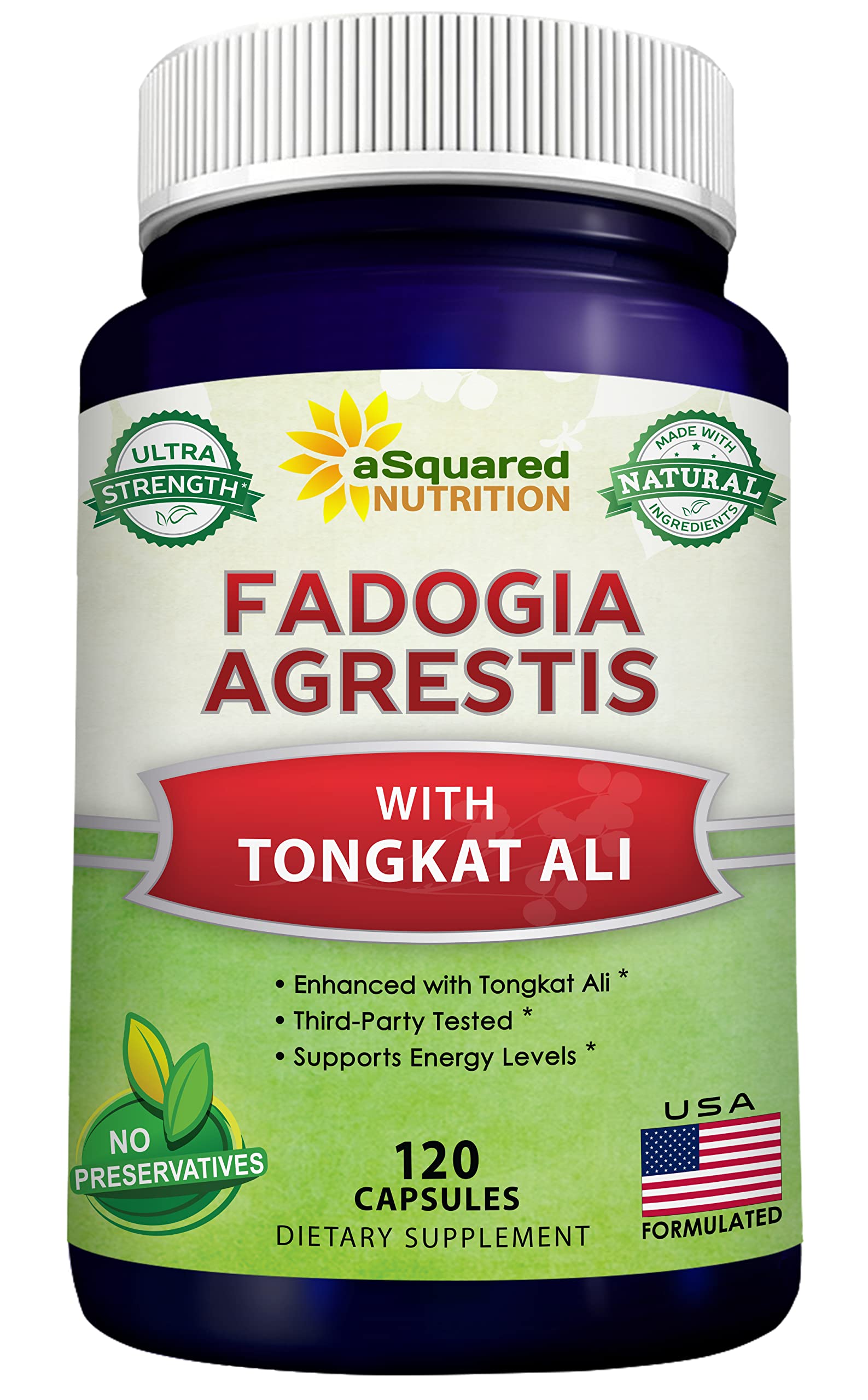 Foto 2 pulgar | Suplemento Asquared Nutrition Fadogia Agrestis 1000 Mg Y Tongkat Ali 400 Mg - 120 Cápsulas - Venta Internacional.