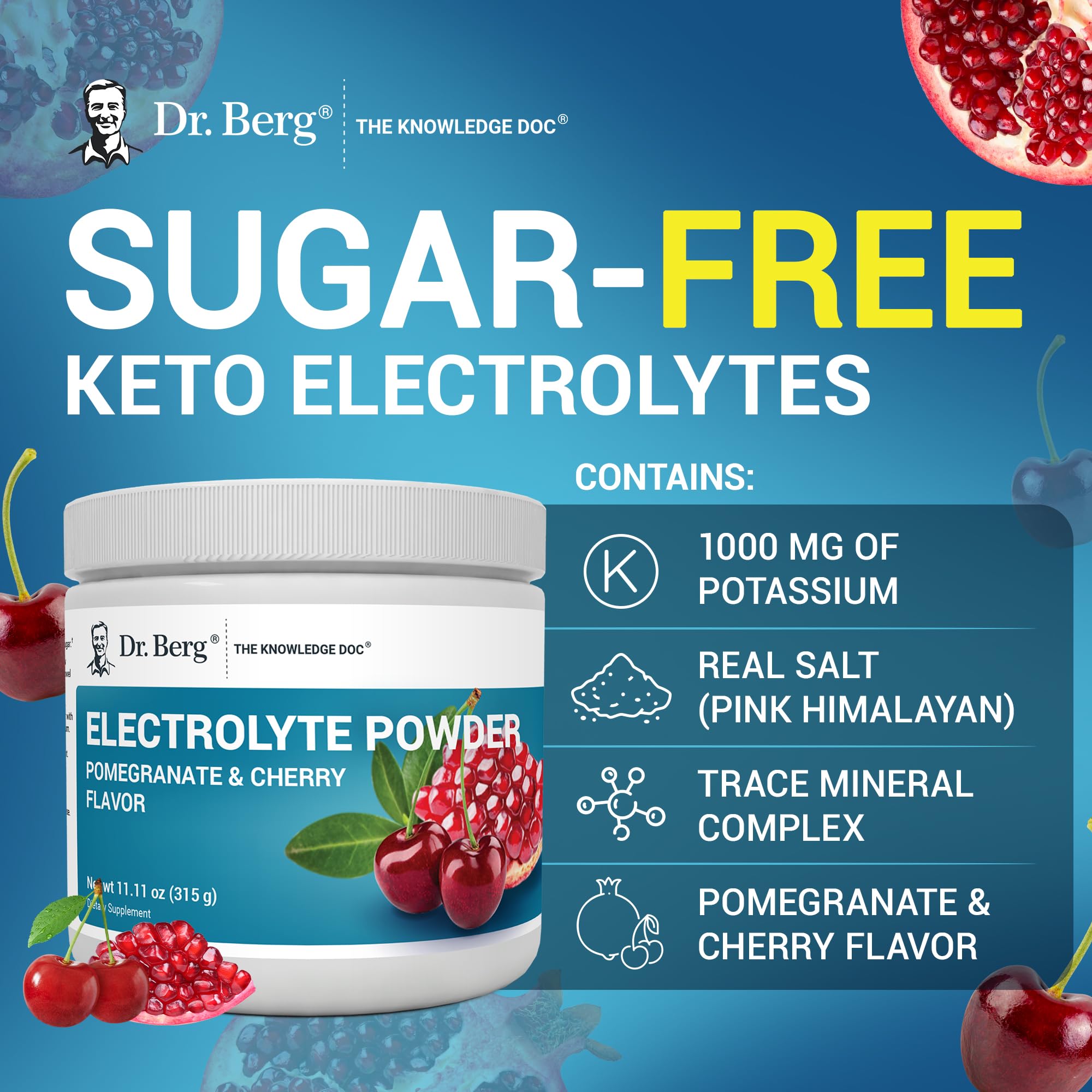 Foto 7 | Polvo Electrolítico Cetogénico De Hidratación Dr. Berg Zero Sugar - Venta Internacional.